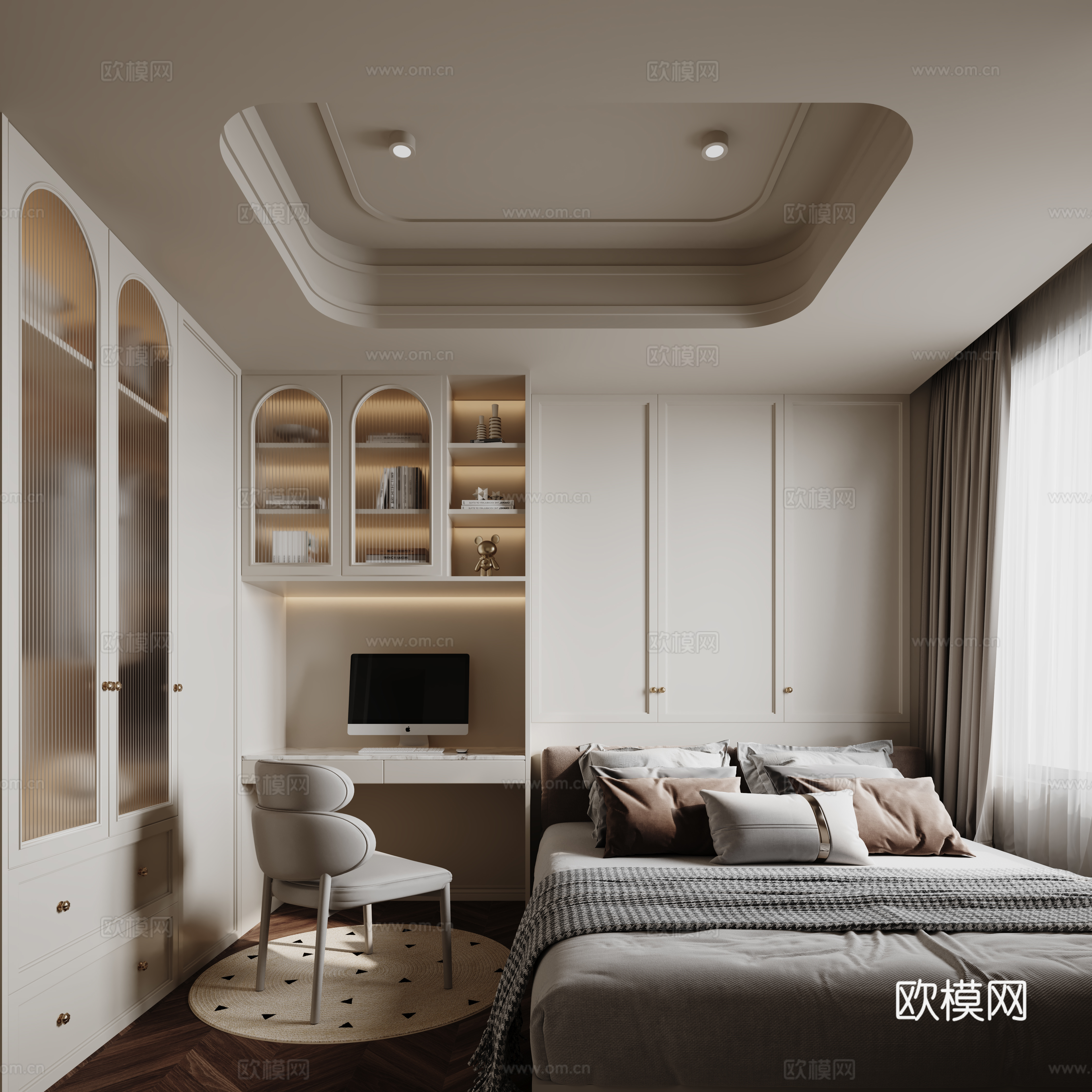 法式卧室 法式榻榻米 法式儿童房3d模型