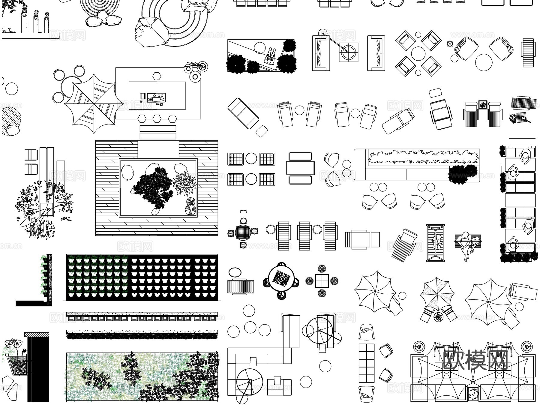 2025最新超全庭院花园景观小品CAD图库cad施工图