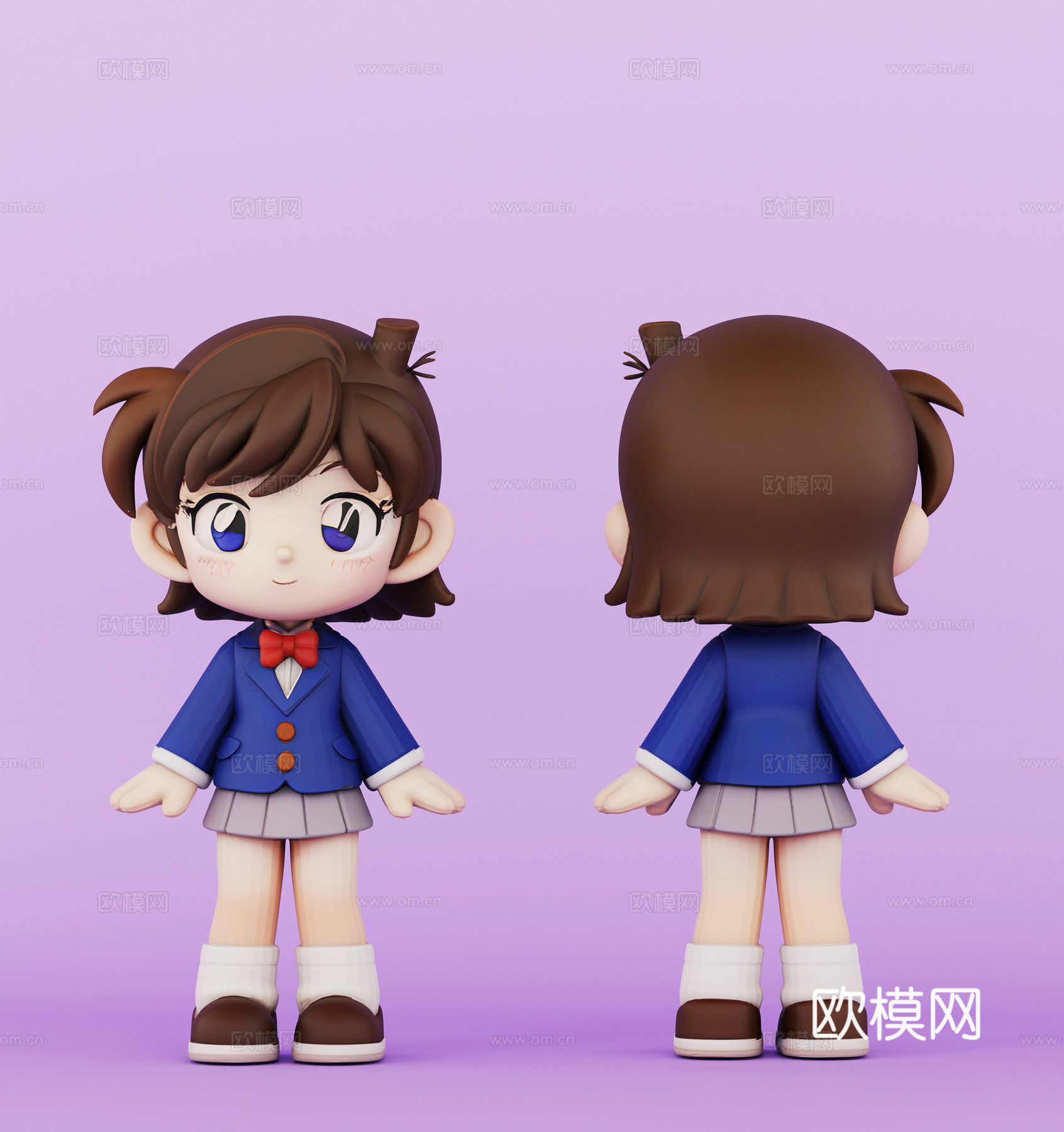 虚拟人物 Q版卡通人物 卡通人物 女孩子3d模型