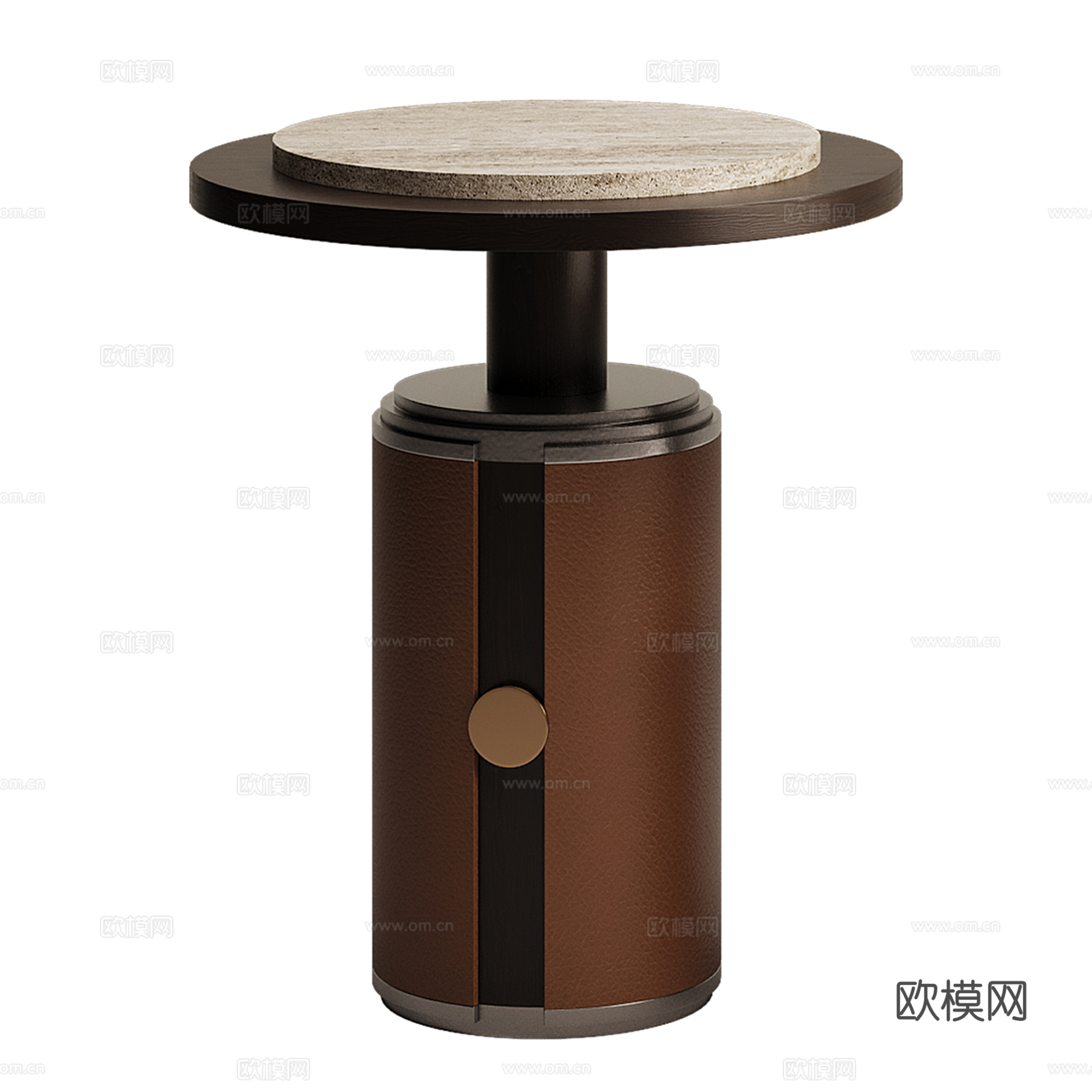新中式茶几 圆几 边几3d模型