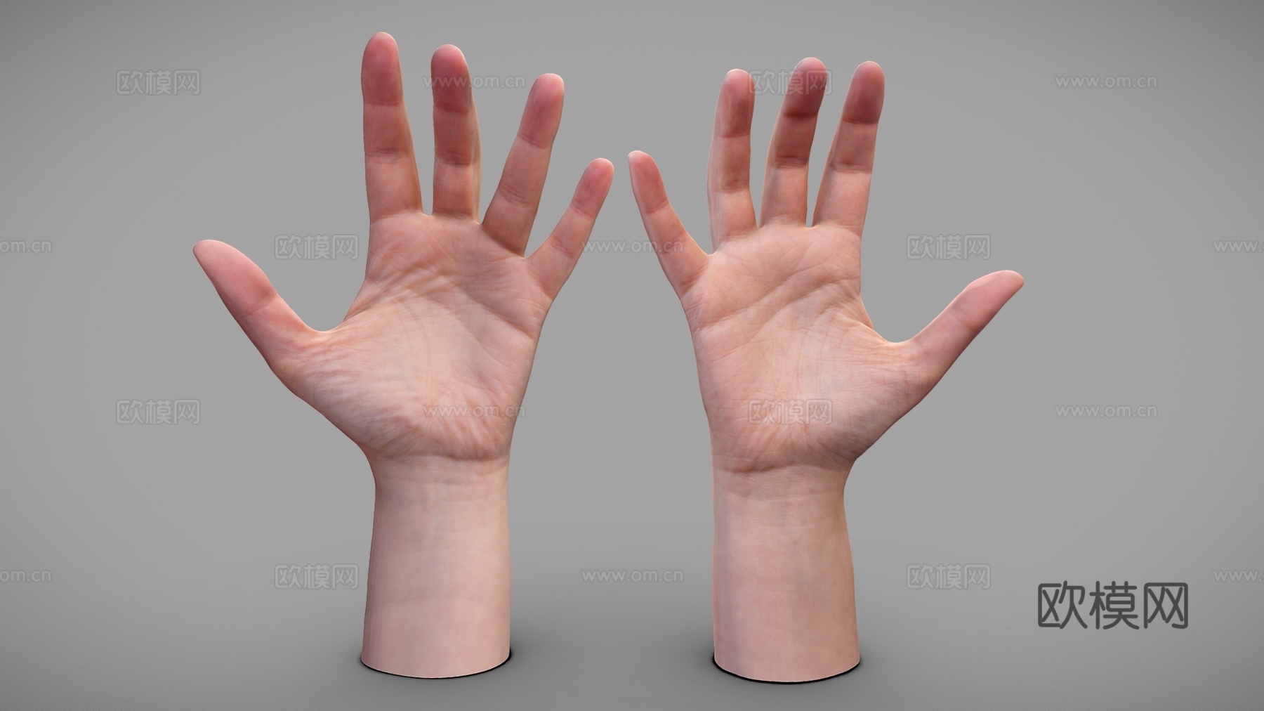 现代雕塑摆件 双手雕塑 一双手 手掌3d模型