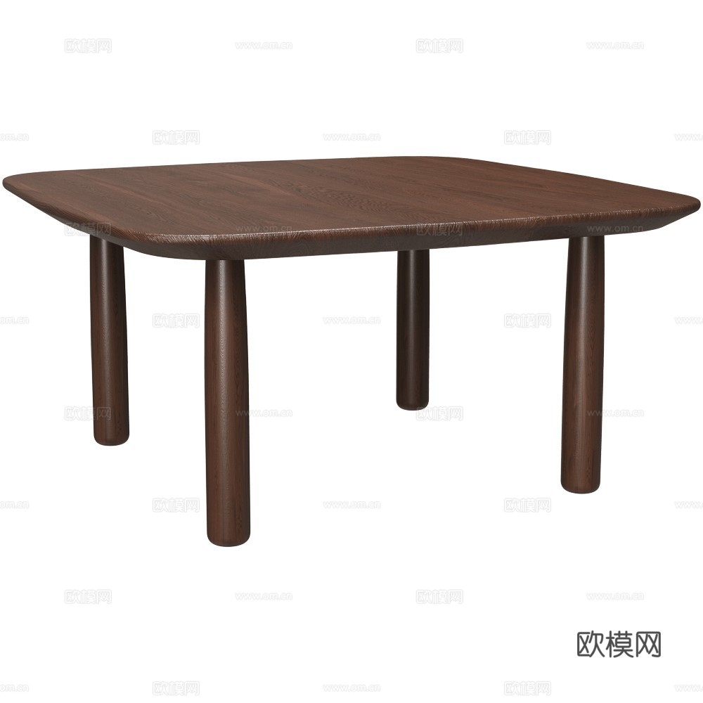 Arbore 中古风茶几 极简茶几 实木茶几 方形茶几3d模型
