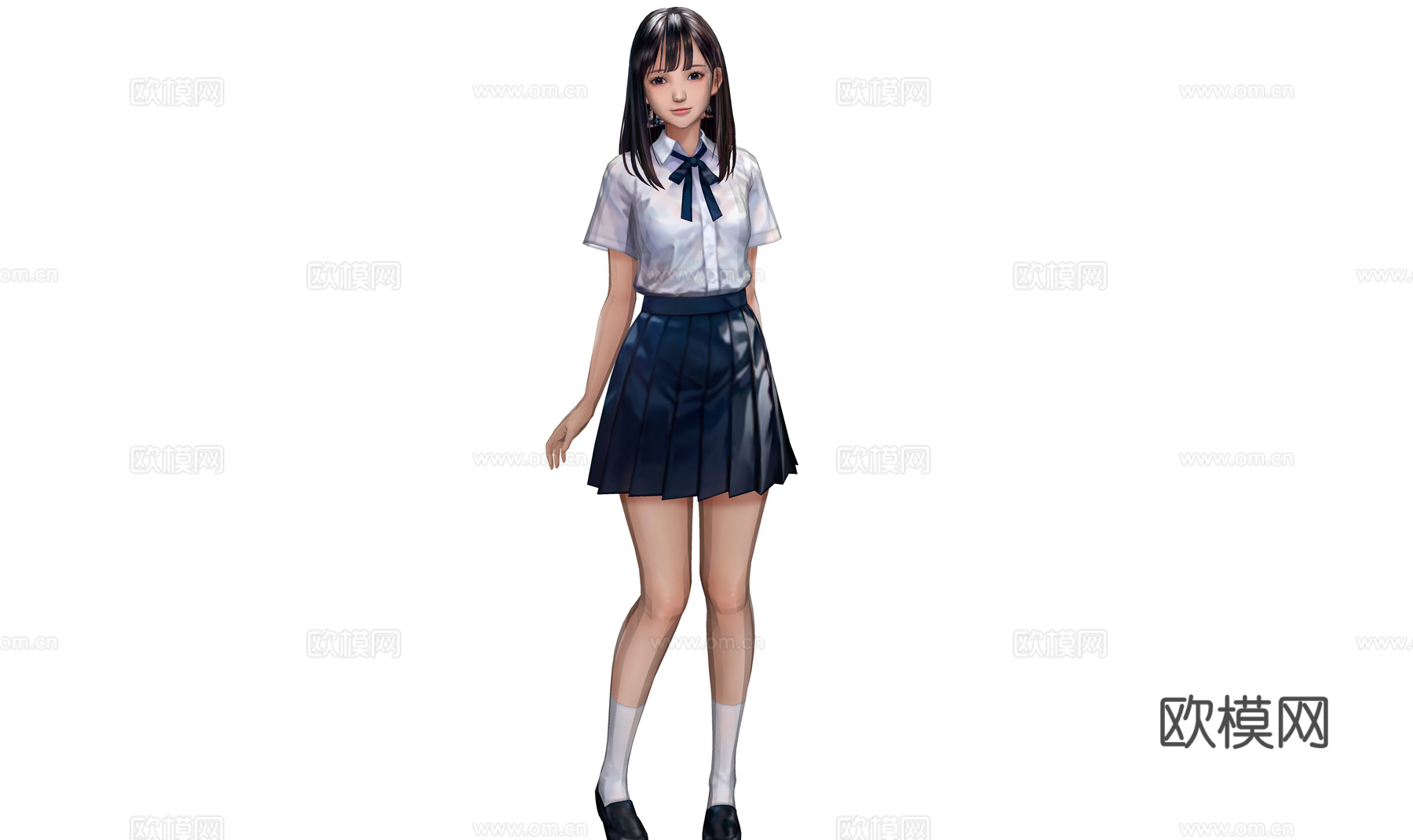 二次元美少女 二次元美女 动漫人物 虚拟人物3d模型