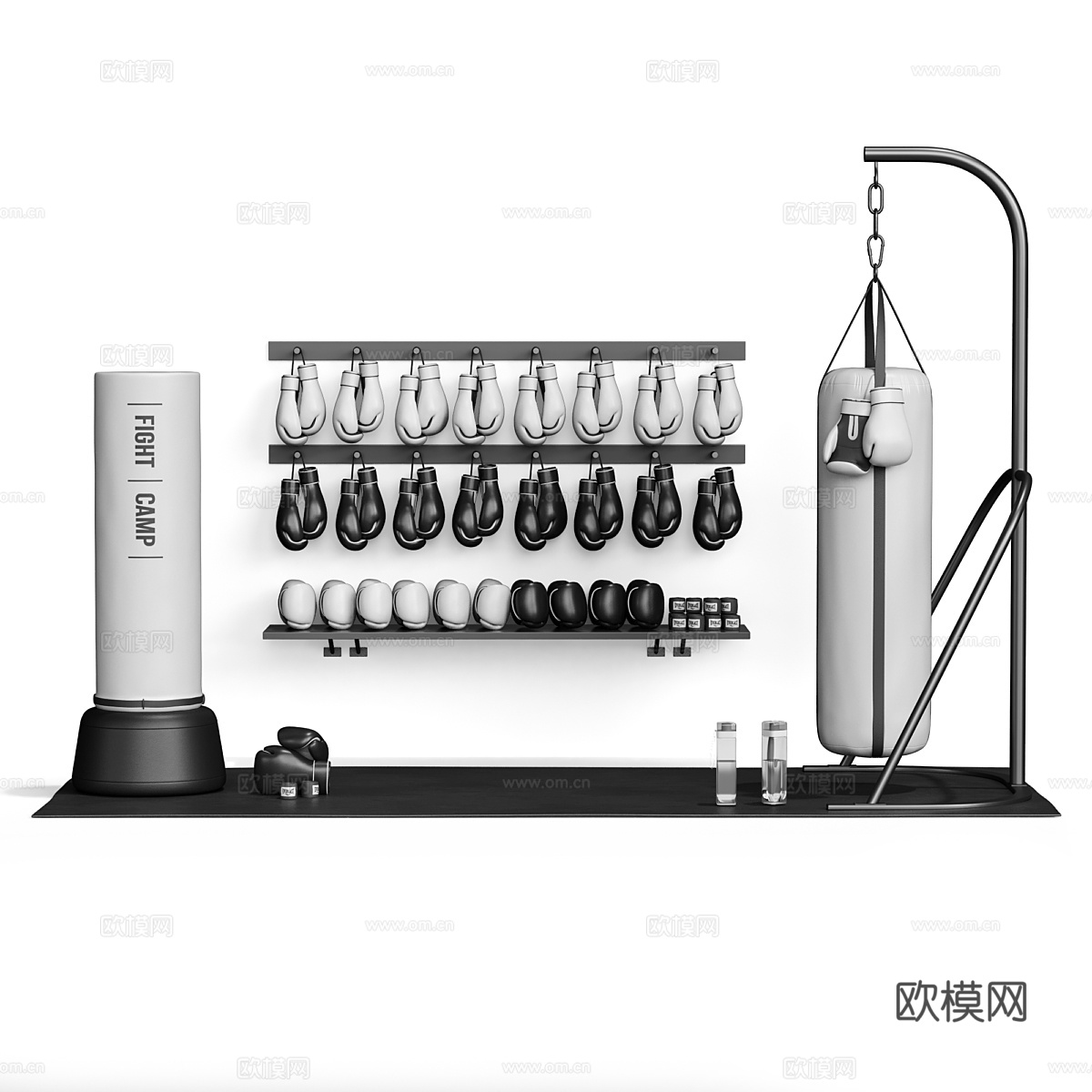 拳击运动套装3d模型