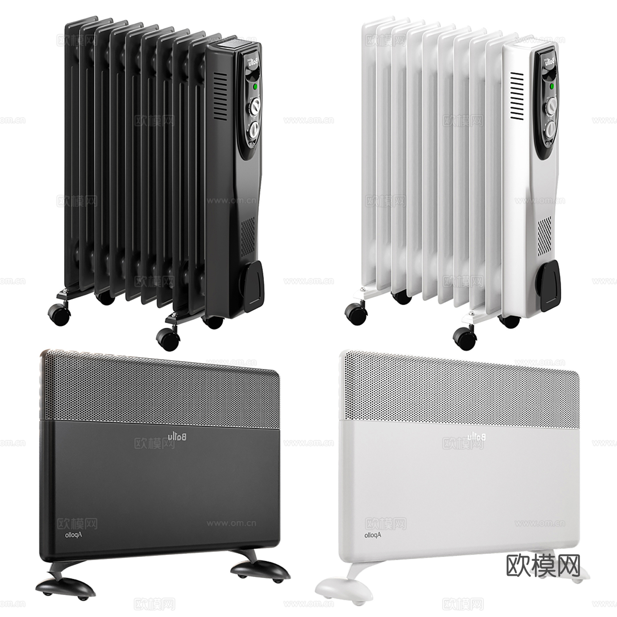 家用电暖器 取暖器su模型