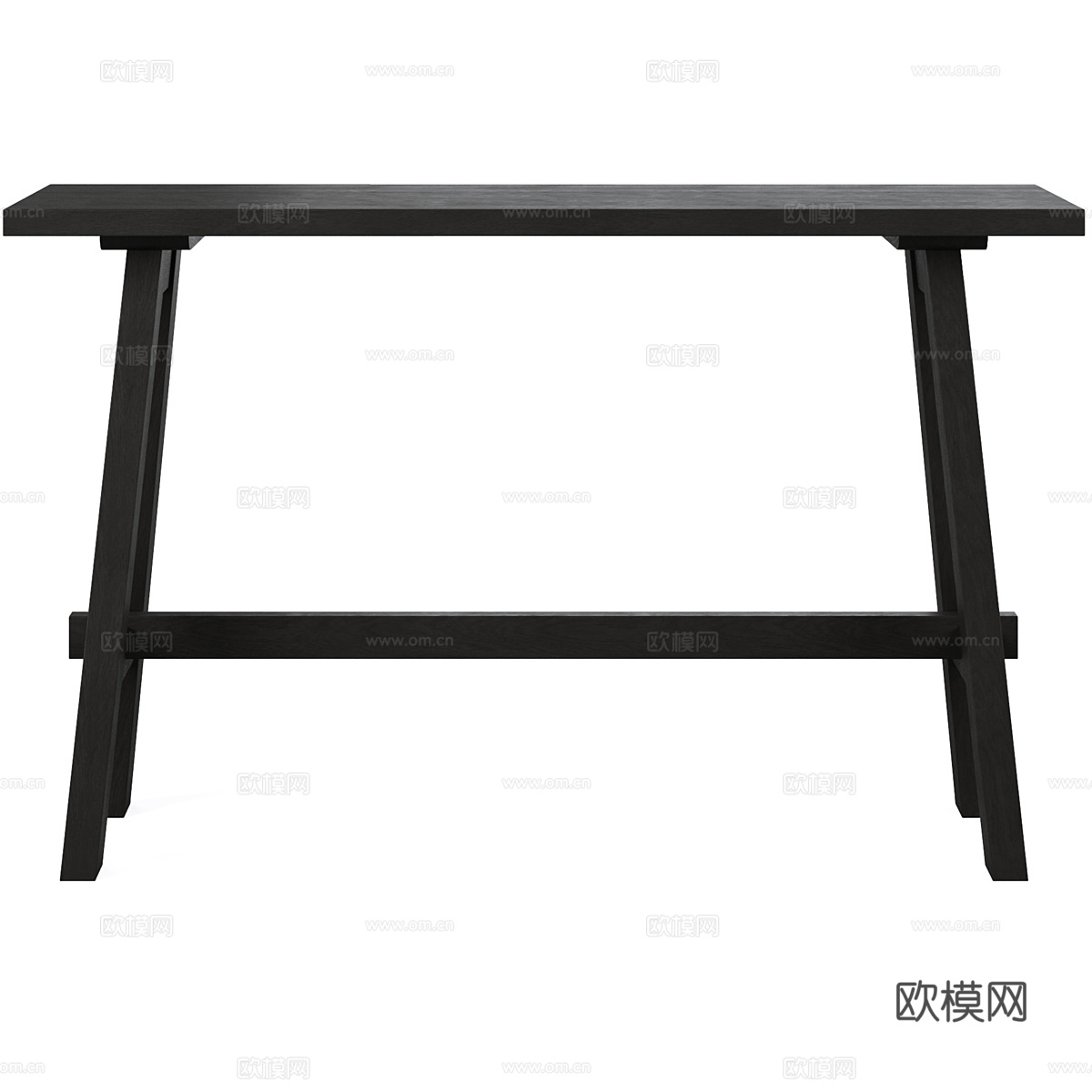 新中式侘寂实木端景台3d模型