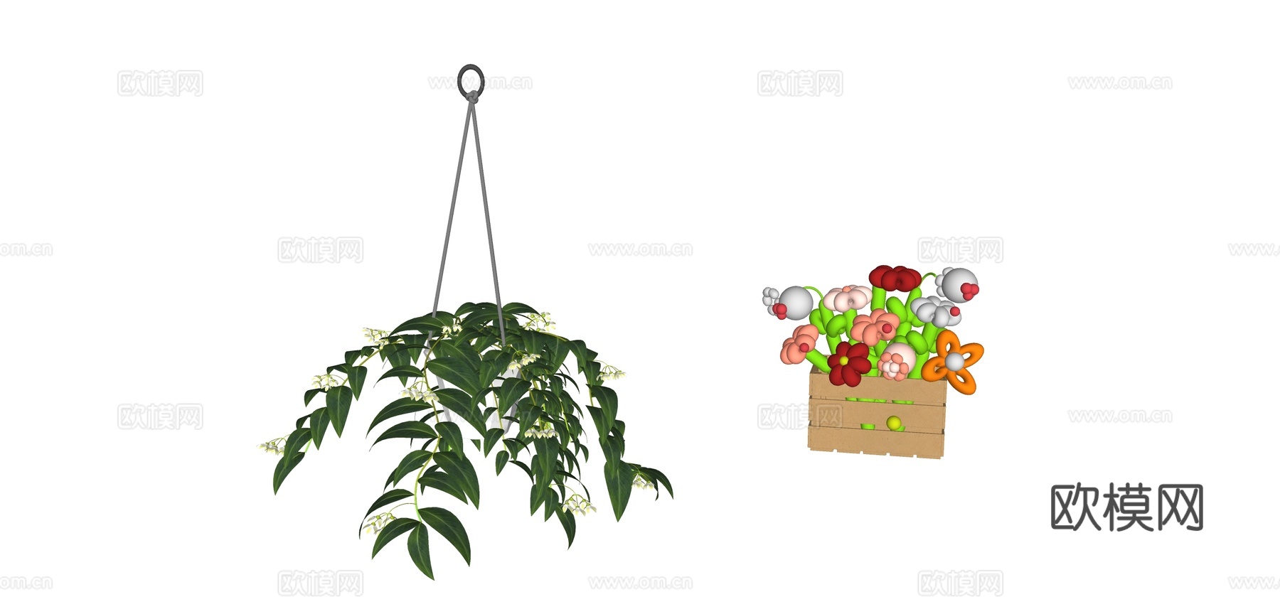 植物盆栽su模型