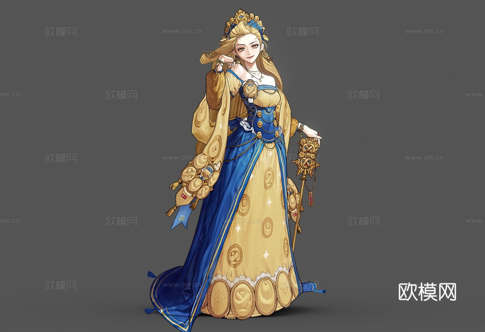 二次元美少女 二次元美女 动漫人物 虚拟人物3d模型
