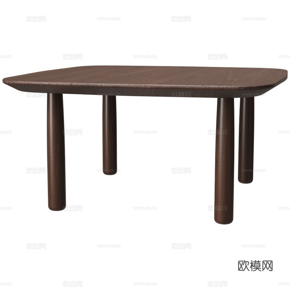 Arbore 中古风茶几 极简茶几 实木茶几 方形茶几3d模型