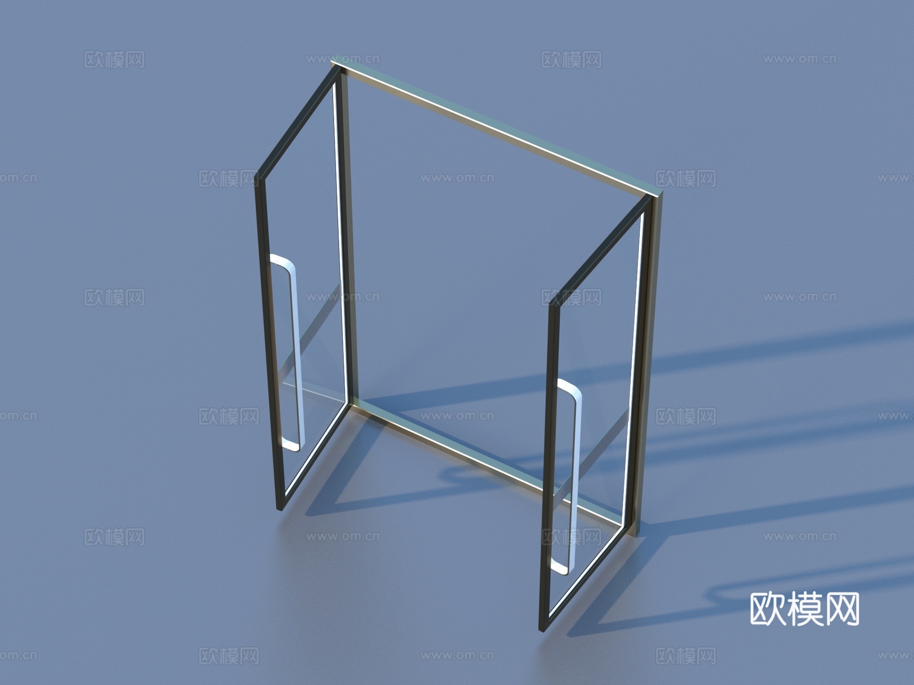 门 大门 玻璃门 平推门3d模型