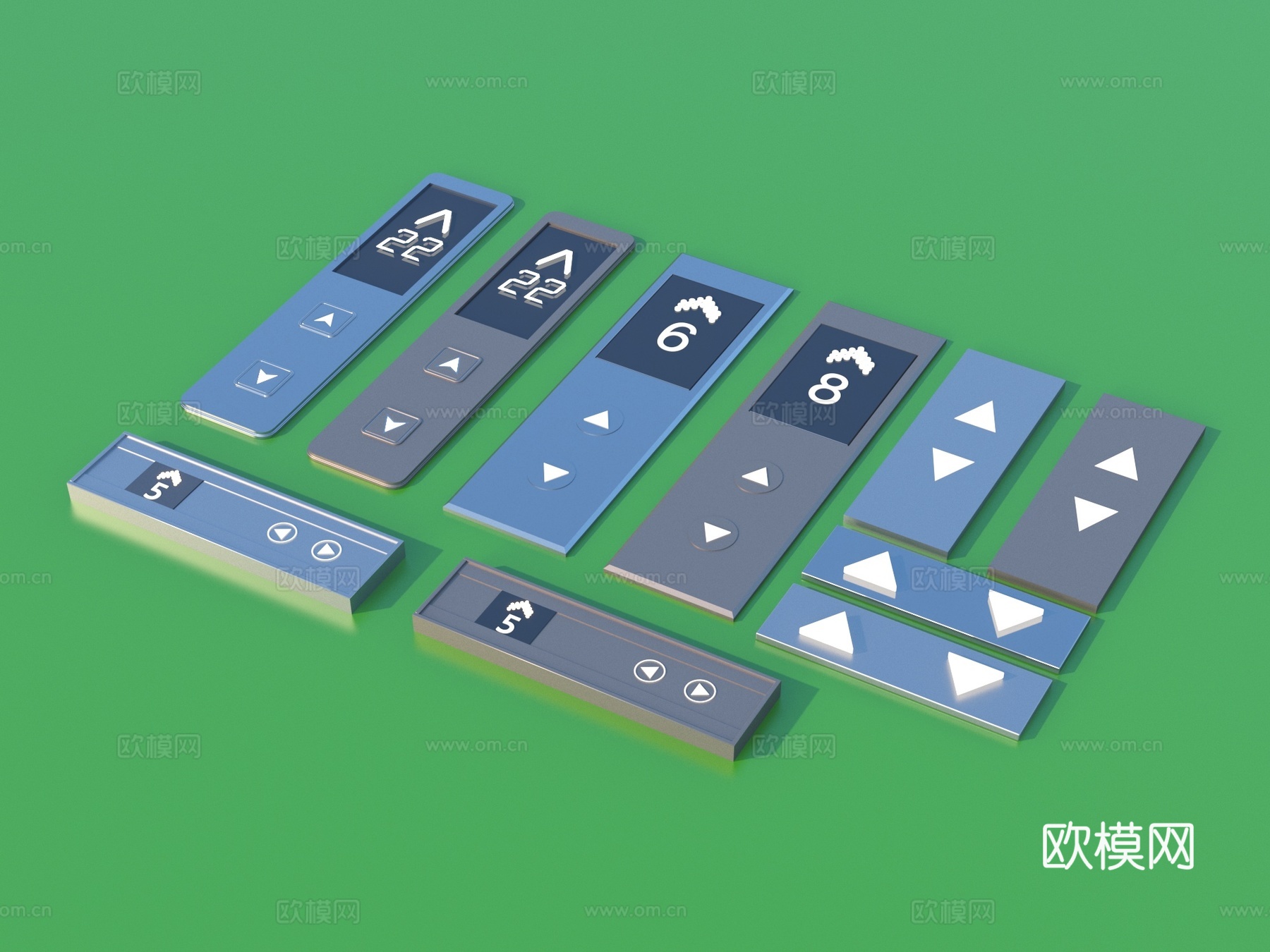 电梯按钮 按键3d模型