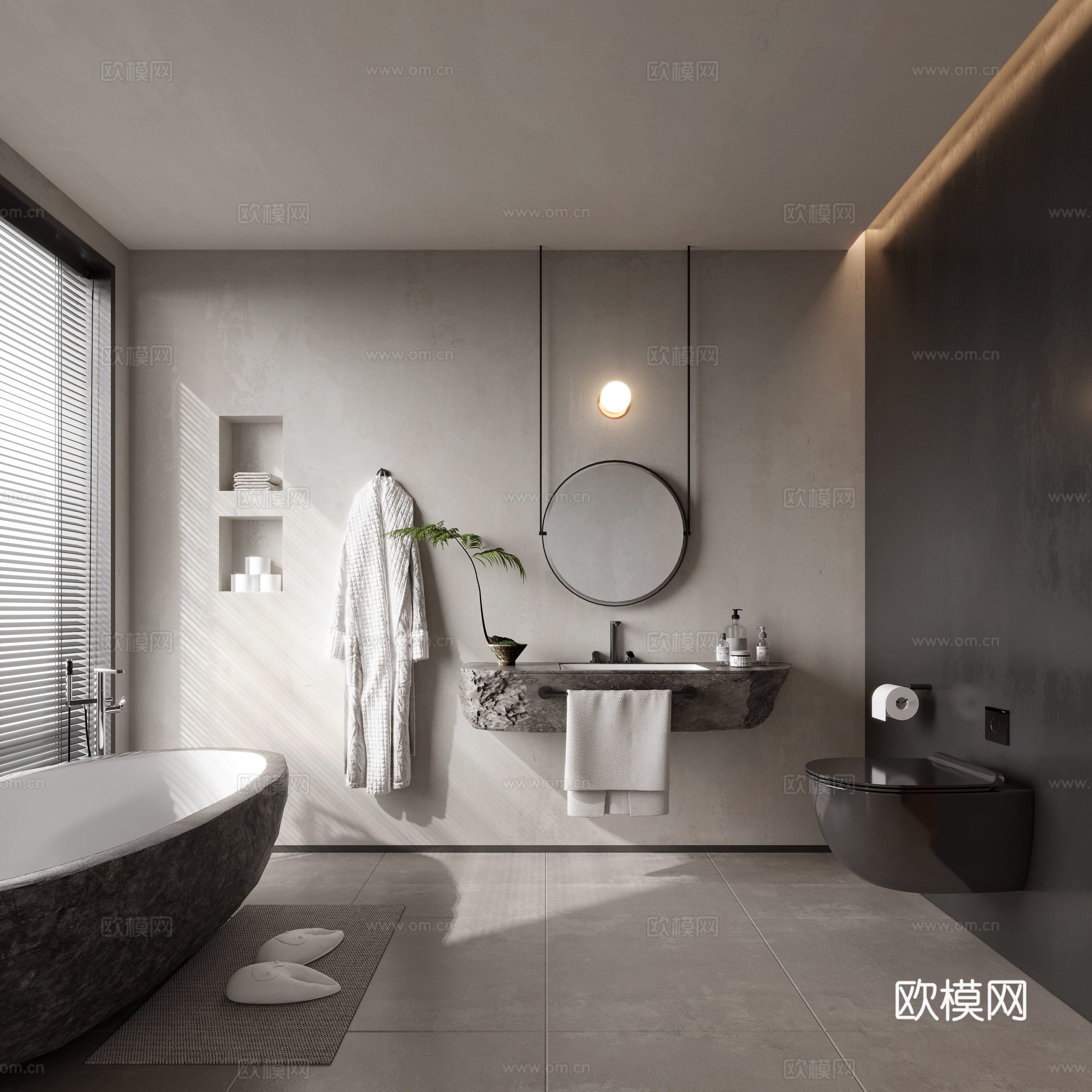 侘寂卫生间3d模型