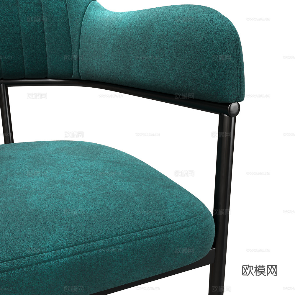现代意式布艺单椅3d模型