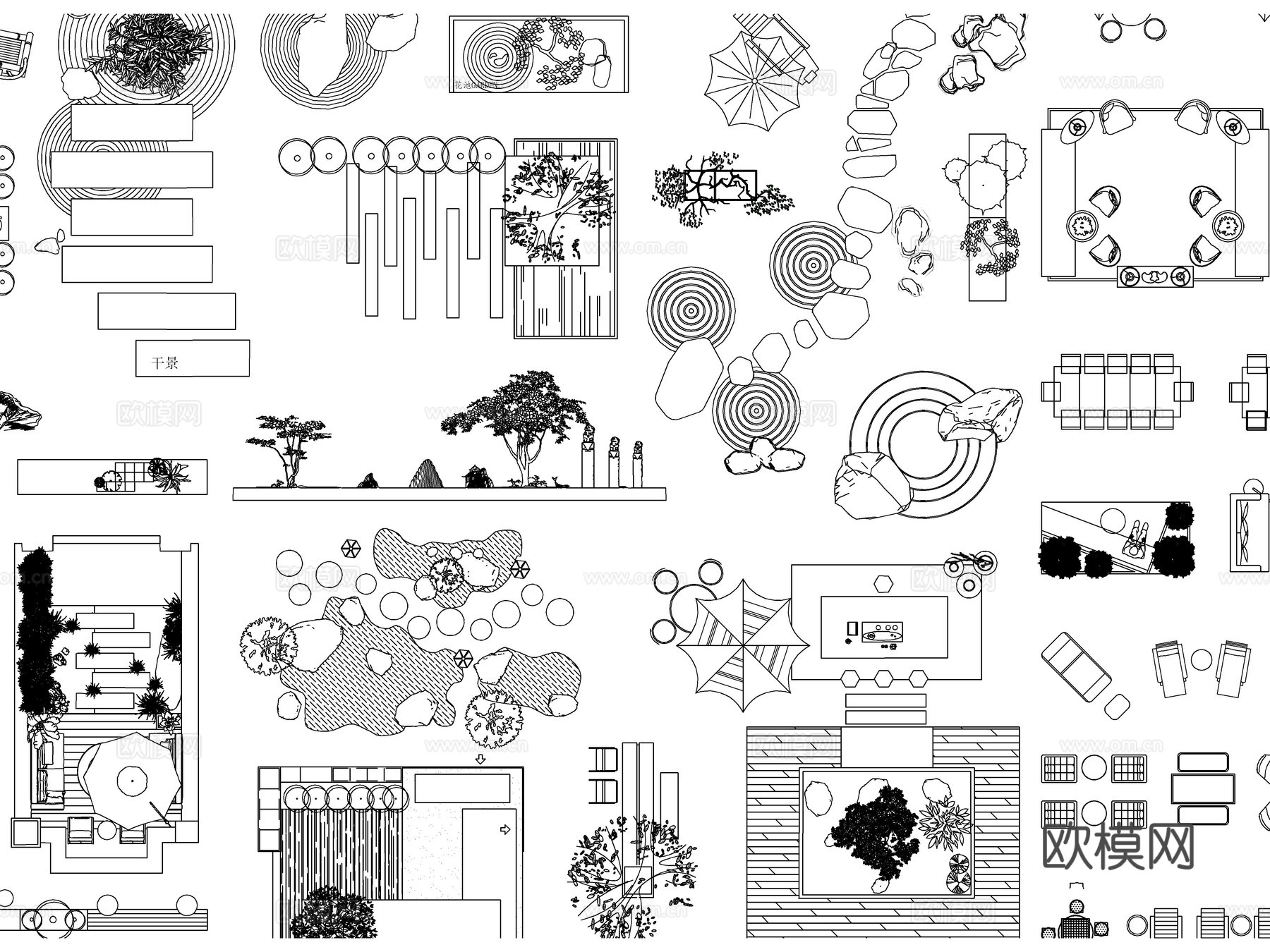 2025最新超全庭院花园景观小品CAD图库cad施工图