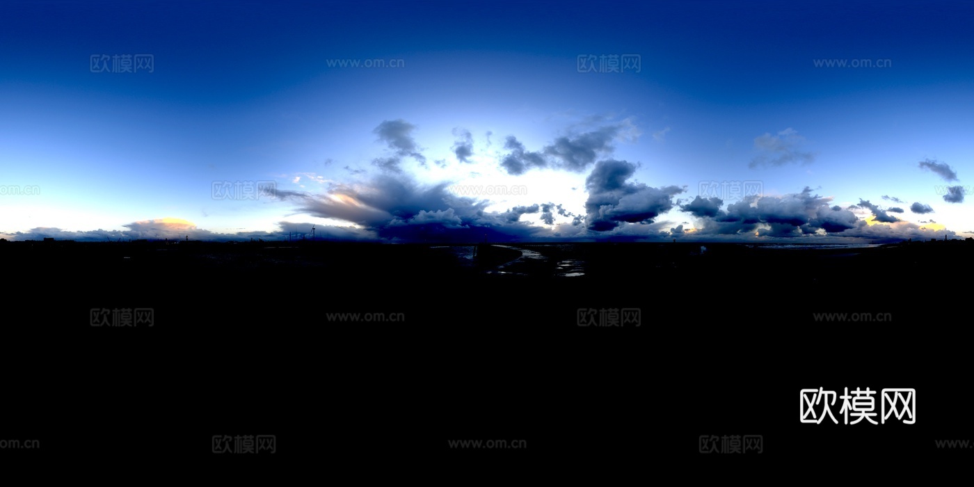 黄昏 昏暗天空 HDR