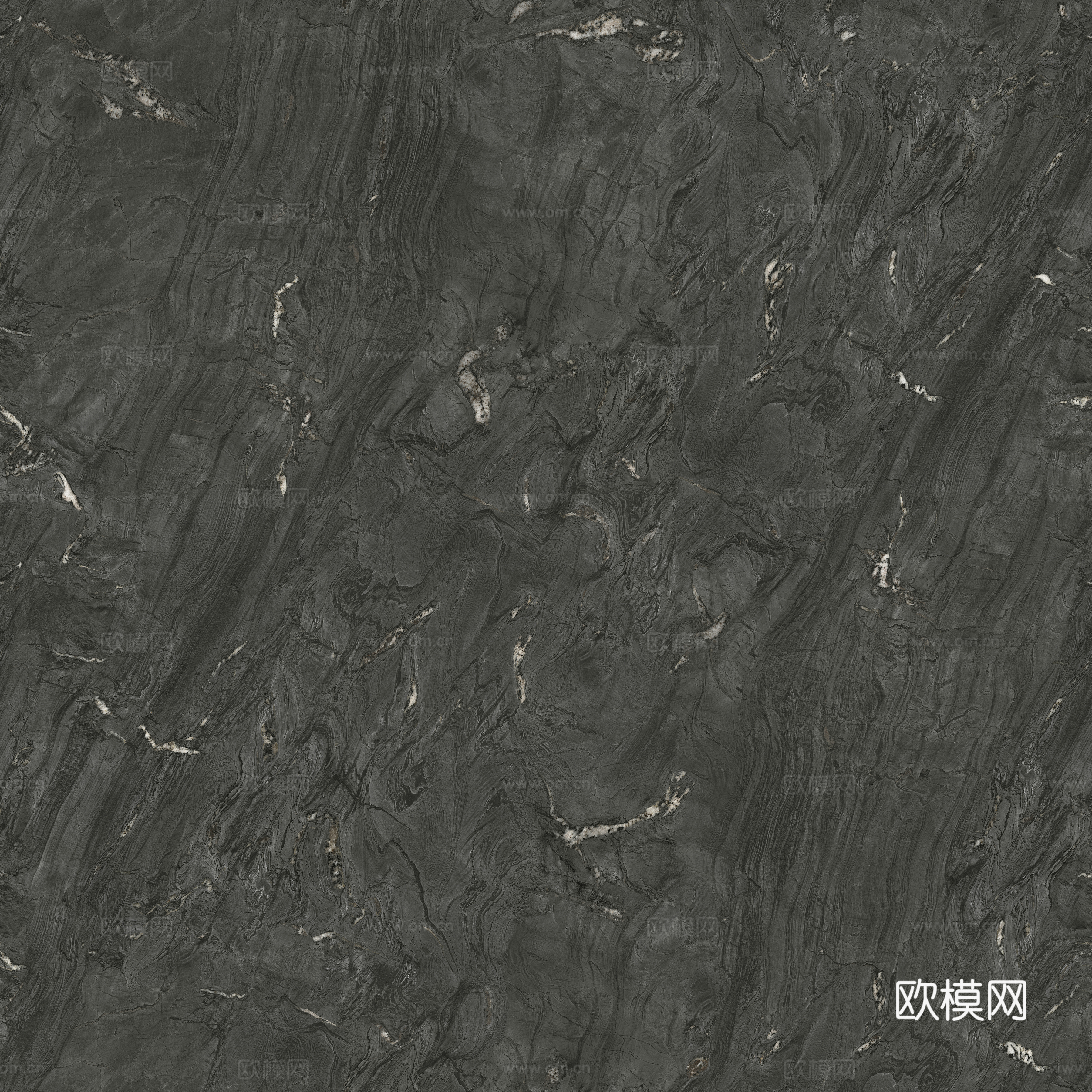 高清无缝黑色维克板岩大理石瓷砖
