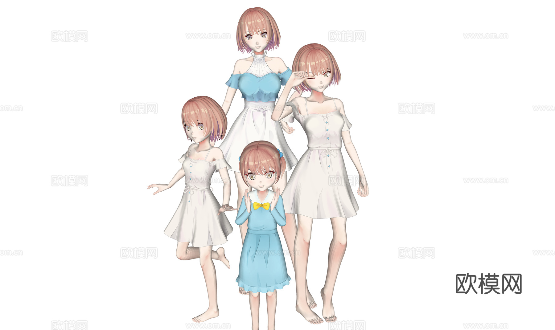 虚拟人物 二次元美少女 二次元美女 动漫人物 虚拟人物3d模型