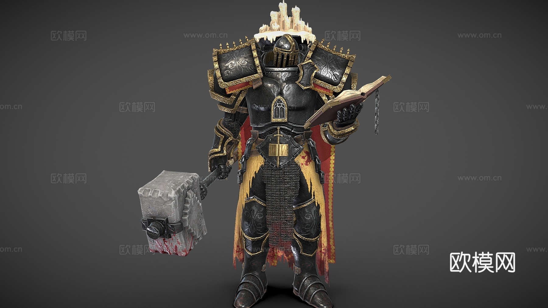 虚拟人物 中世纪骑士 游戏角色 欧式铠甲 欧式战甲 游戏人物3d模型