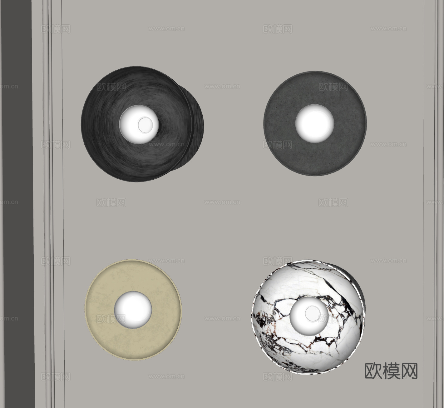 壁灯 大理石灯 云石灯 床头壁灯su模型