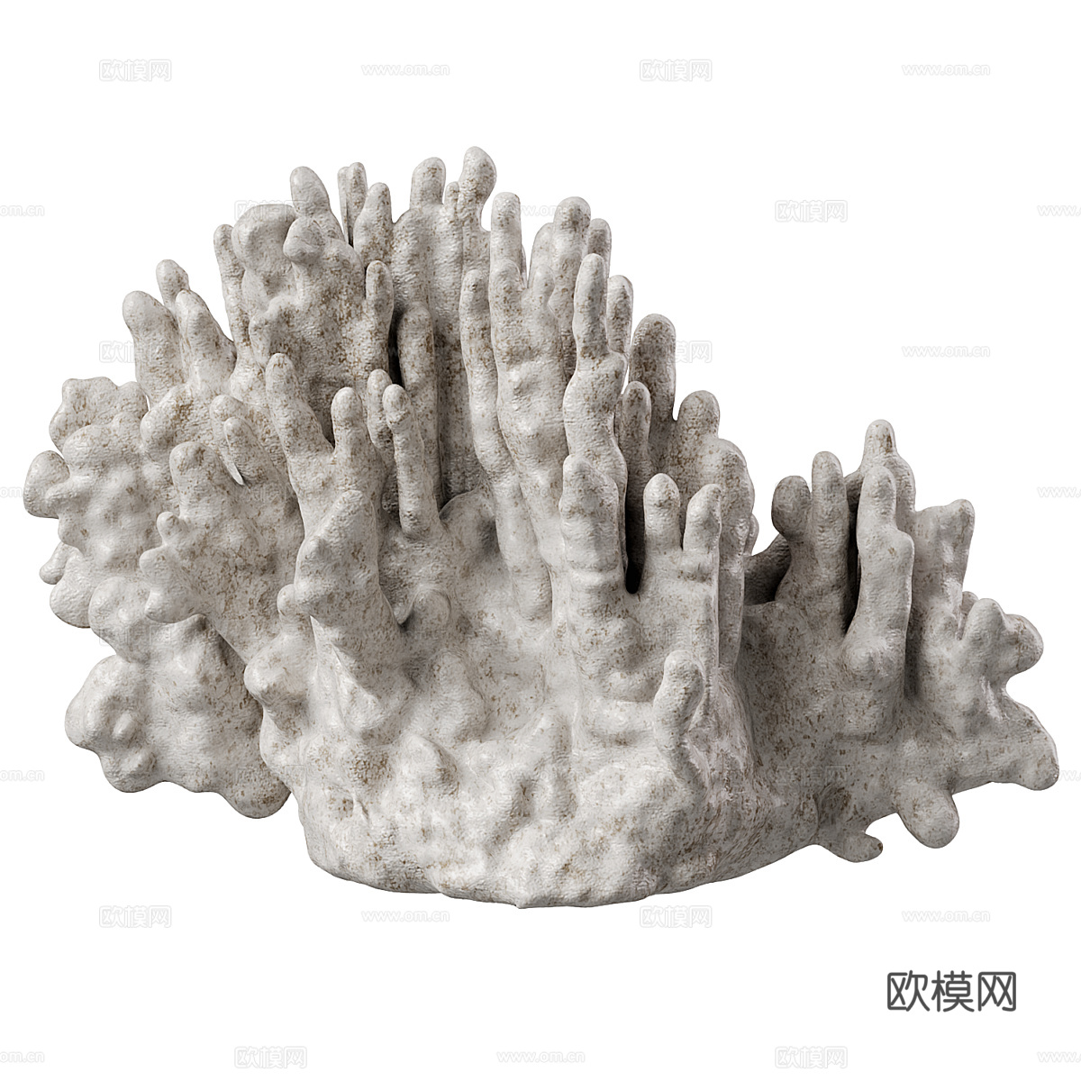 新中式树脂珊瑚雕塑摆件3d模型