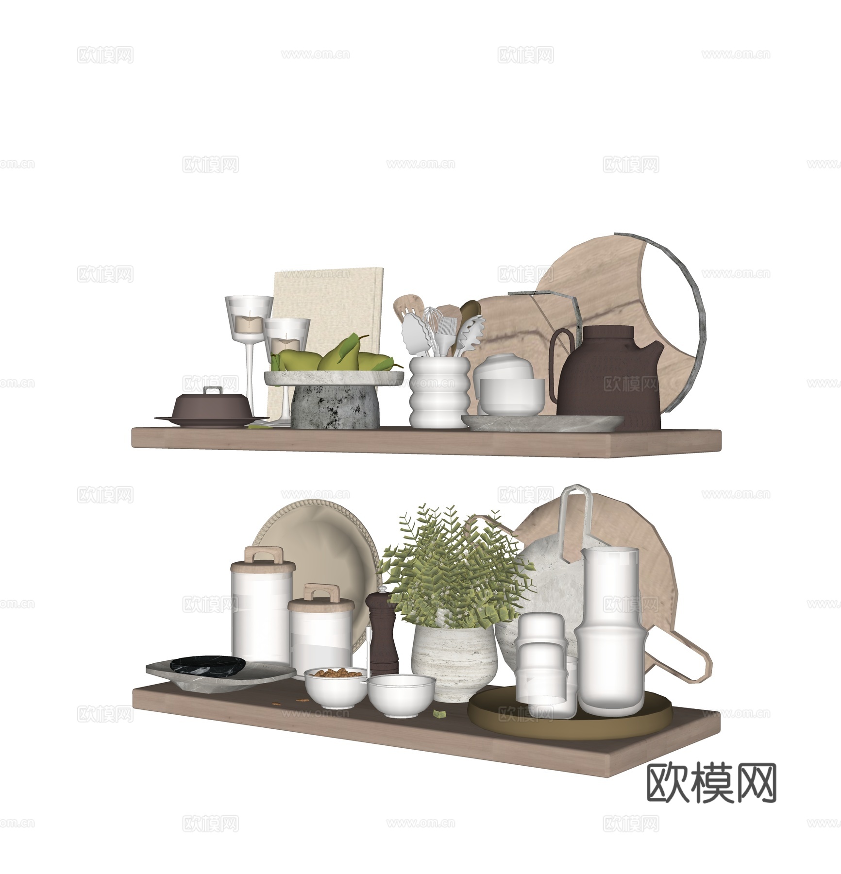 厨房厨具 餐具用具su模型