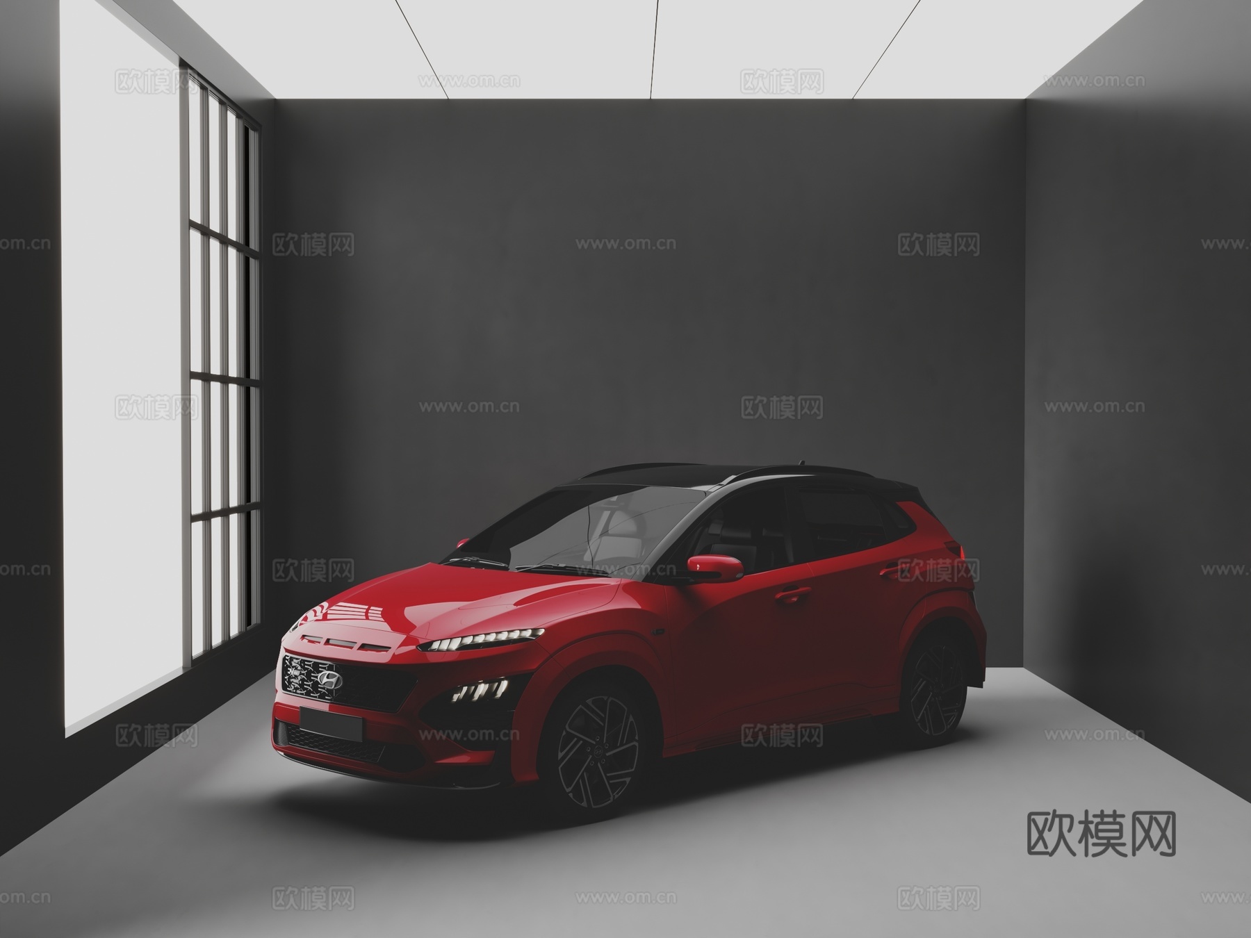 baxter现代汽车 车库su模型