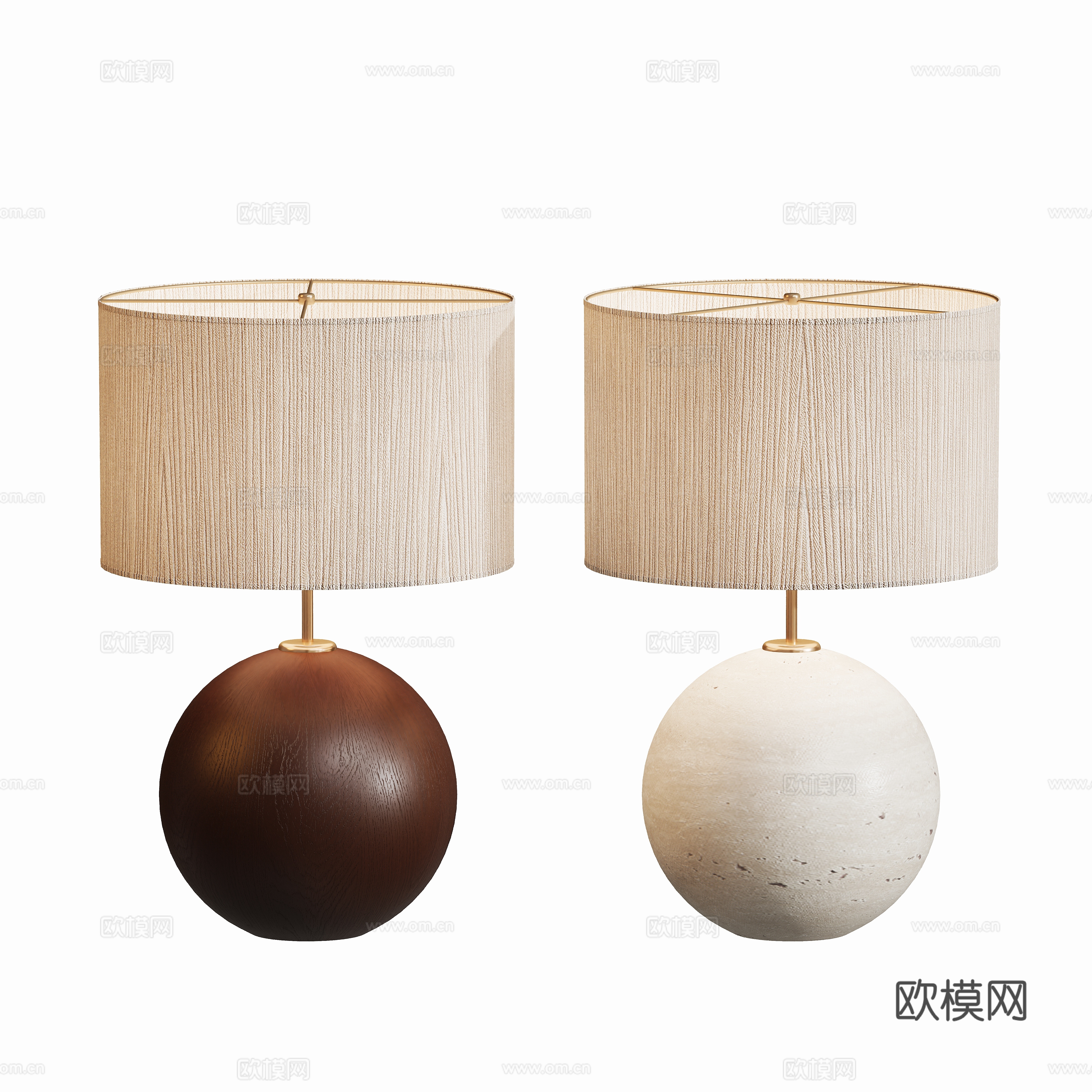 现代中古台灯su模型