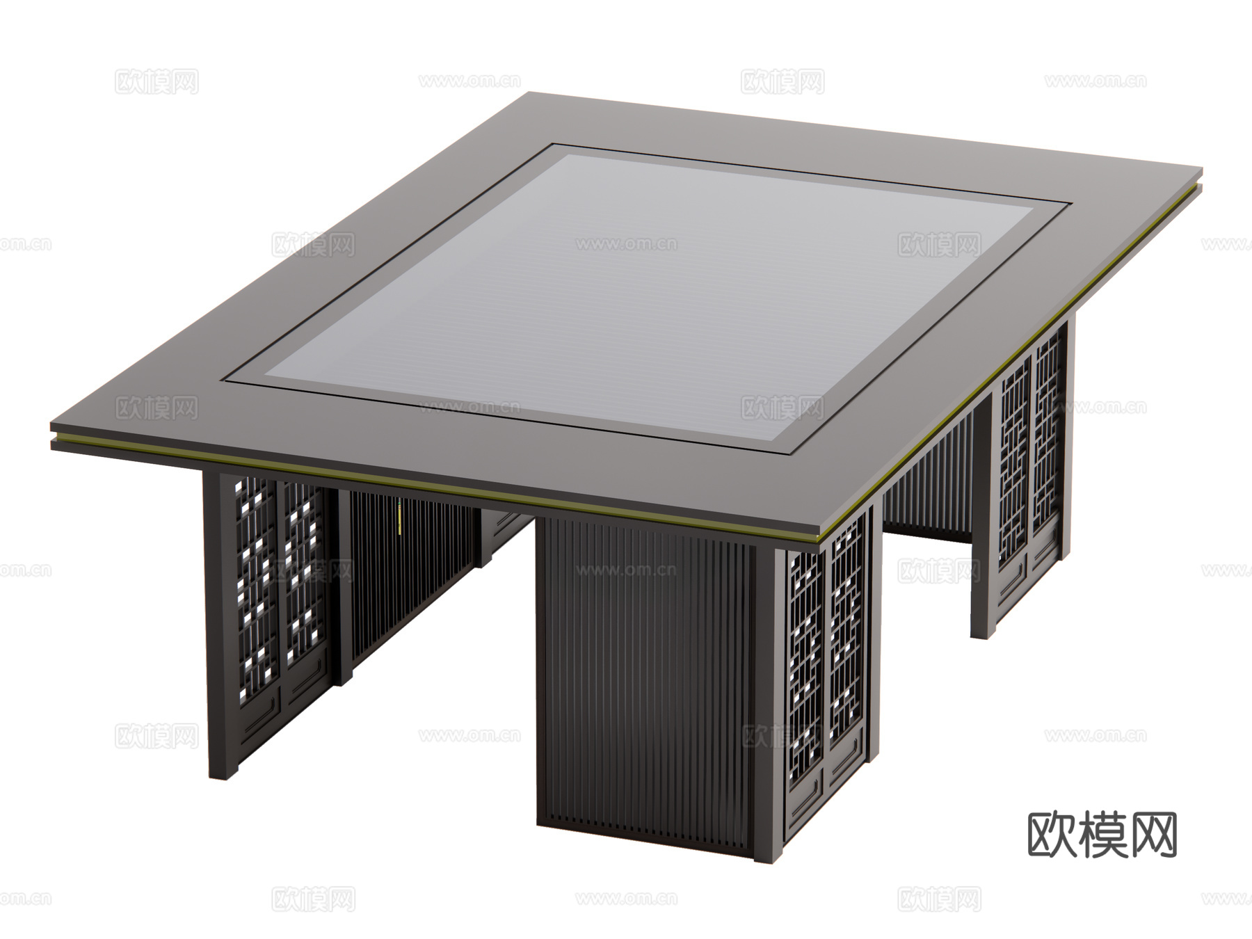 新中式廊架su模型