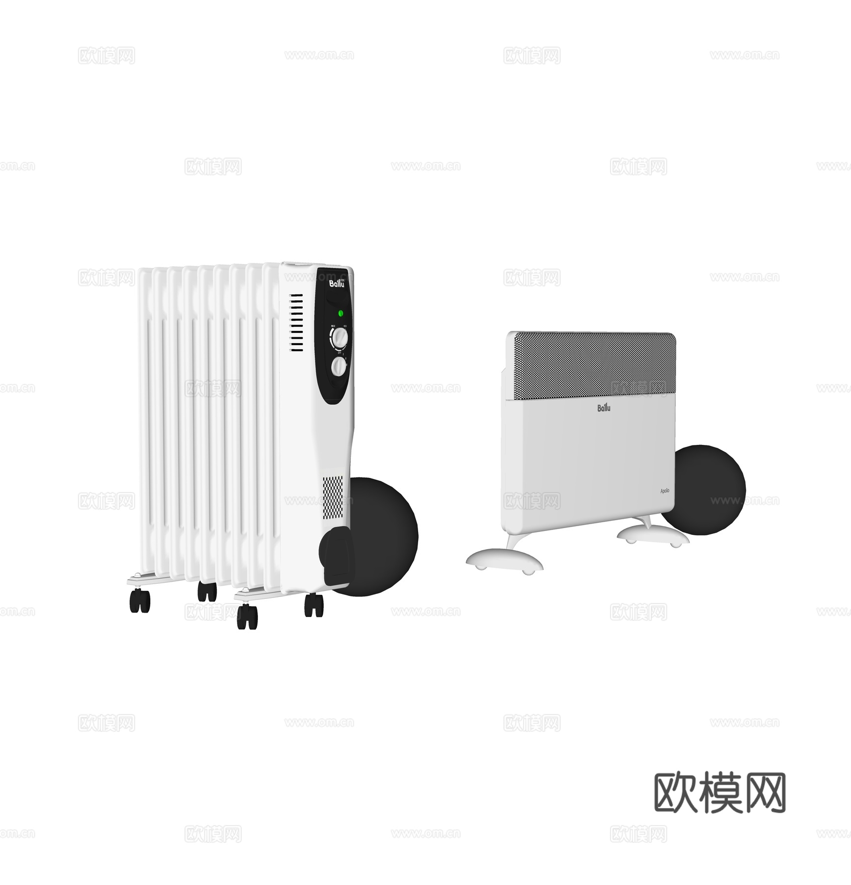 家用电暖器 取暖器su模型