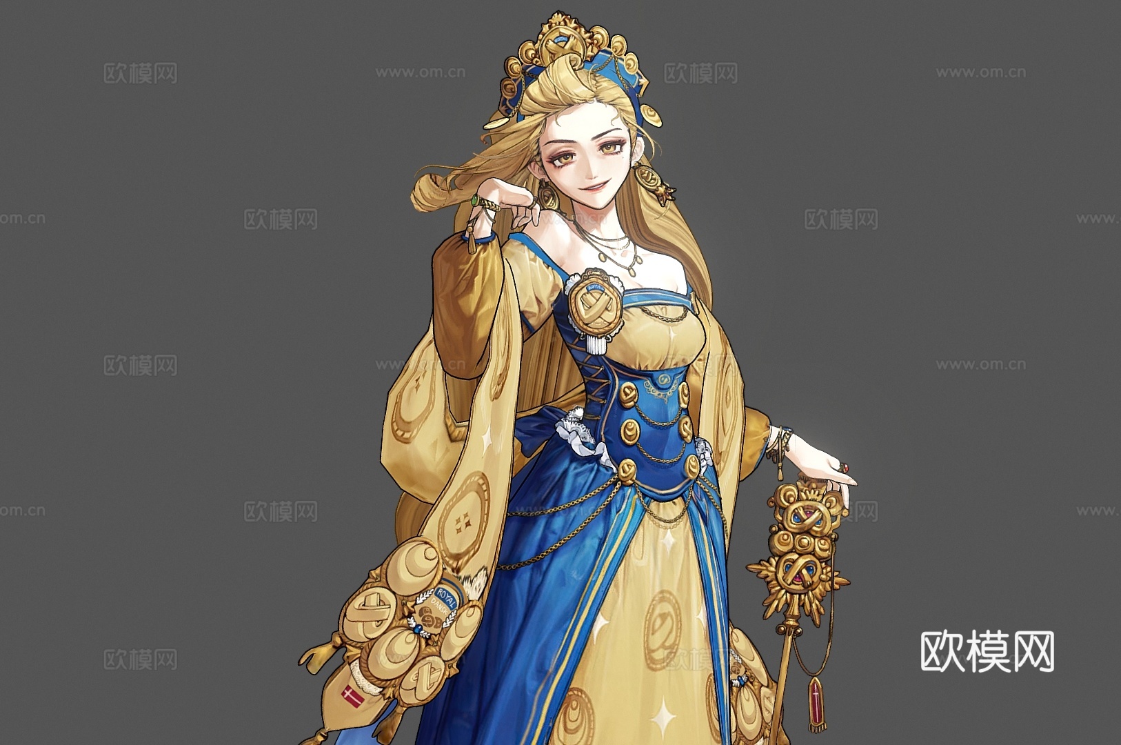 二次元美少女 二次元美女 动漫人物 虚拟人物3d模型