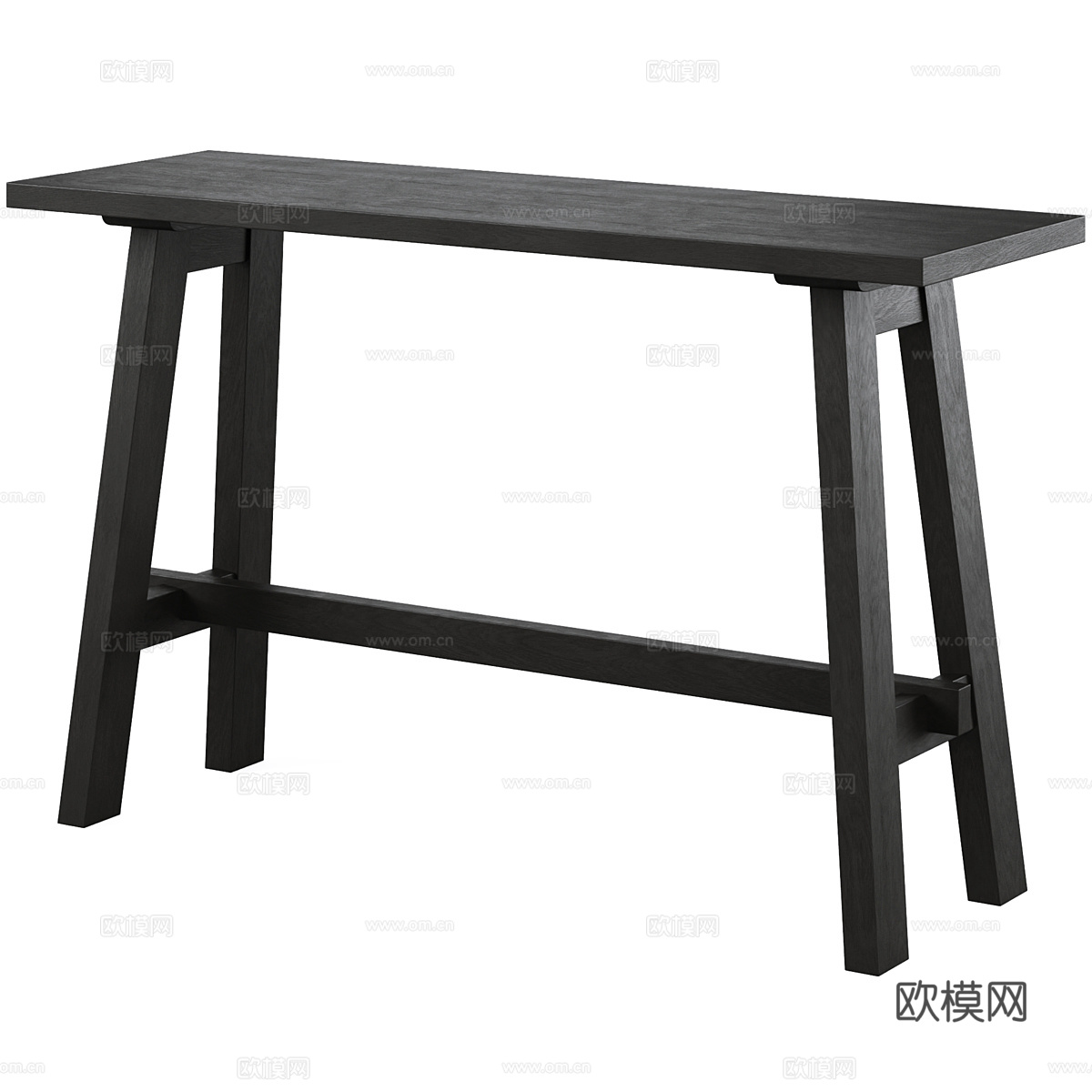 新中式侘寂实木端景台3d模型
