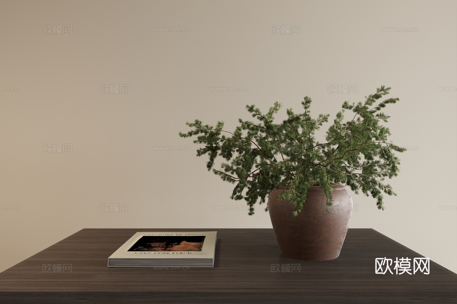 侘寂风摆件 侘寂风花艺 饰品摆件 乡村风 茶几摆件 花瓶花艺3d模型