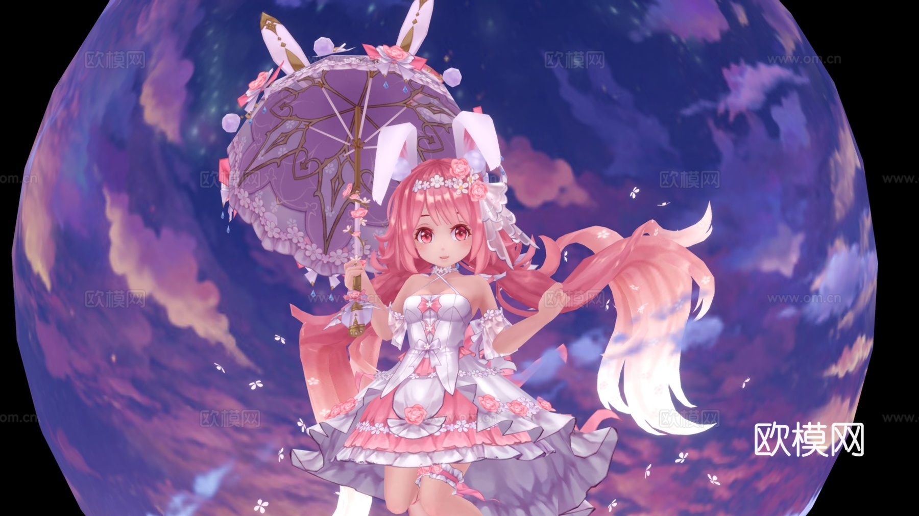 虚拟人物 二次元美少女 动漫少女 可爱女孩 美少女su模型