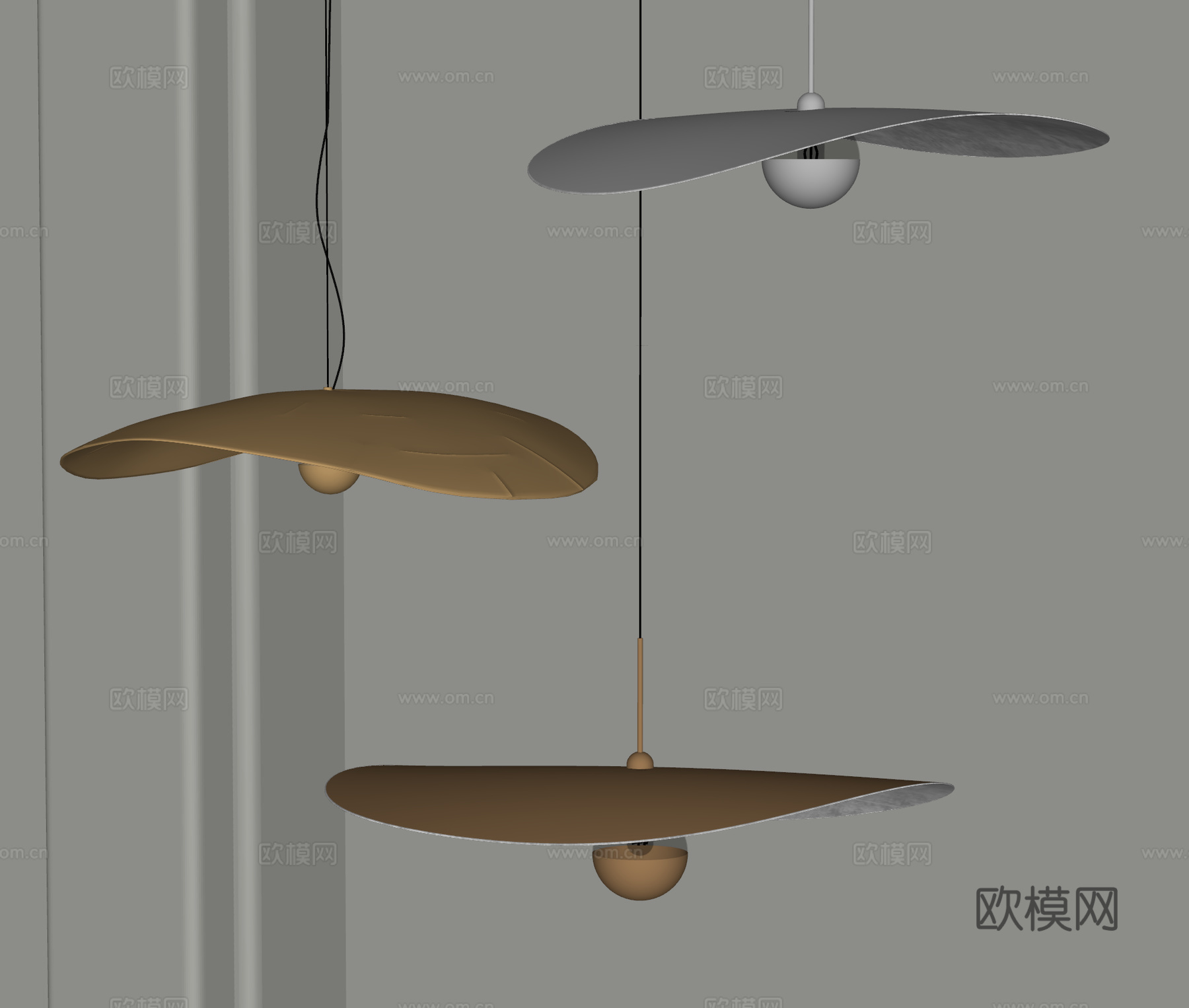 现代吊灯组合  金属吊灯 意式吊灯 装饰吊灯 餐厅吊灯su模型