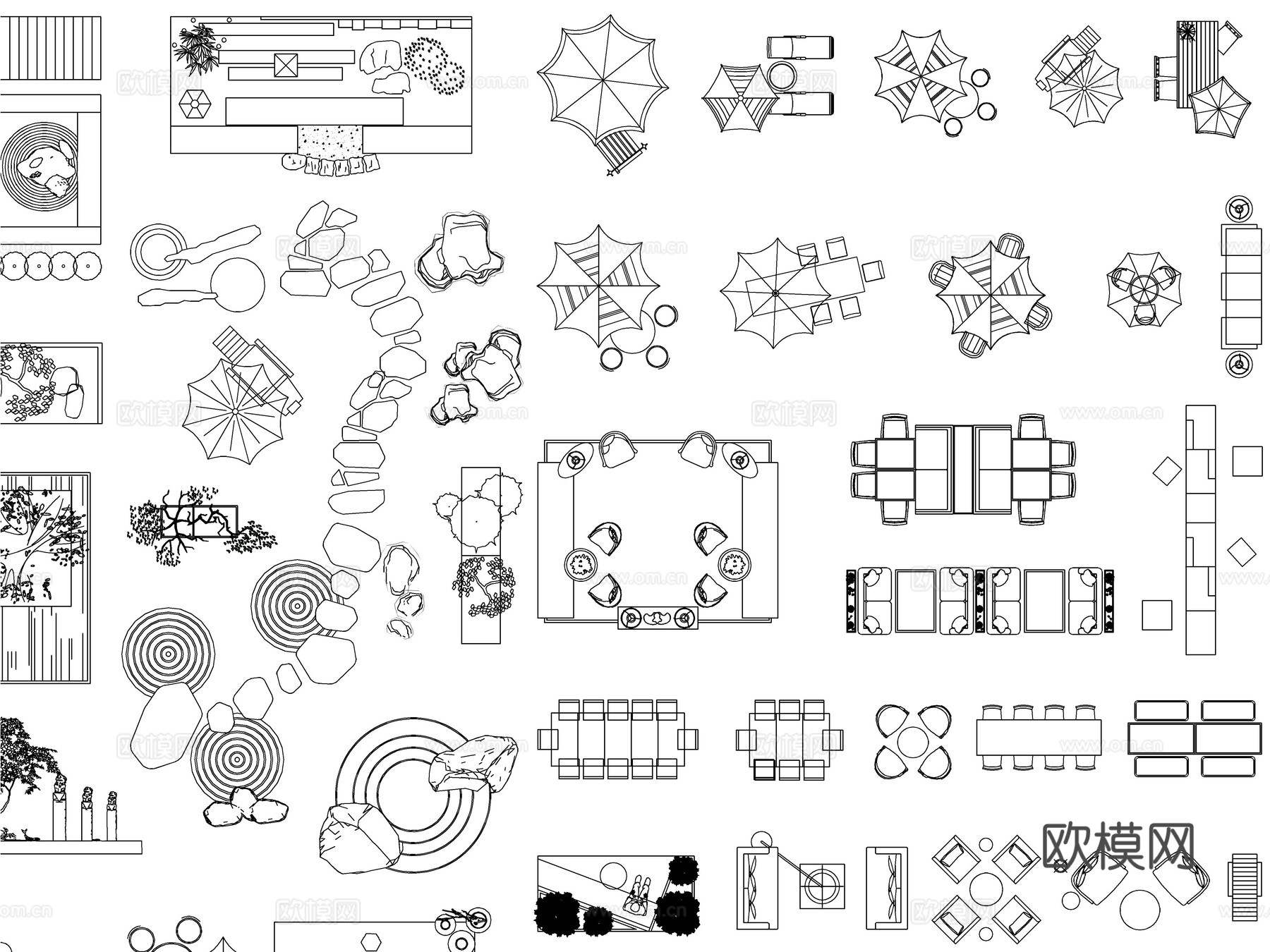 2025最新超全庭院花园景观小品CAD图库cad施工图