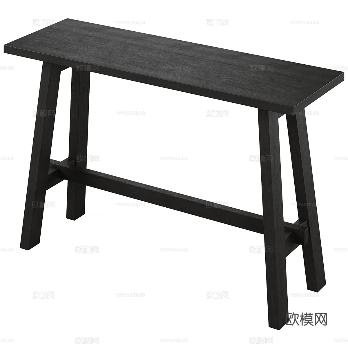 新中式侘寂实木端景台3d模型