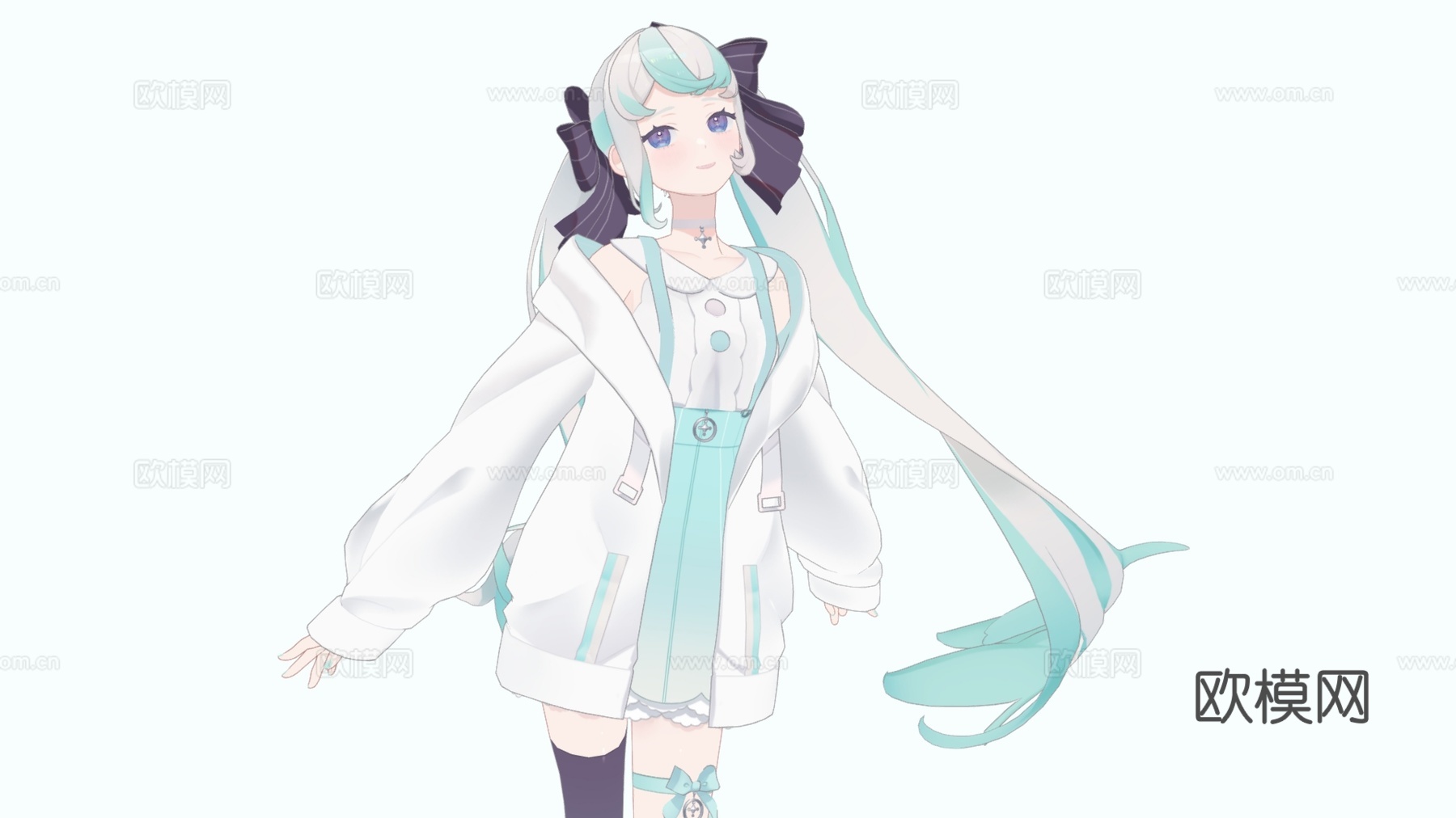 二次元美少女 二次元美女 动漫人物 虚拟人3d模型