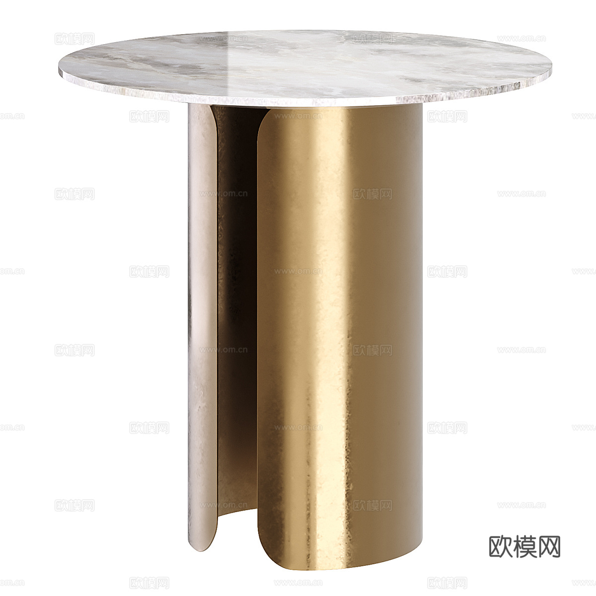 现代轻奢大理石岩板茶几组合3d模型
