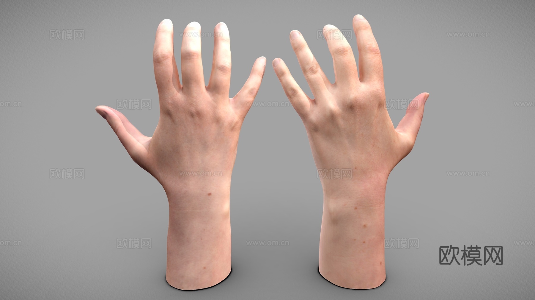 现代雕塑摆件 双手雕塑 一双手 手掌3d模型