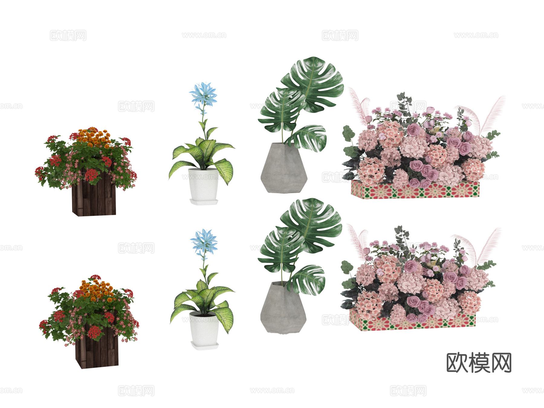 绿色植物 盆栽3d模型
