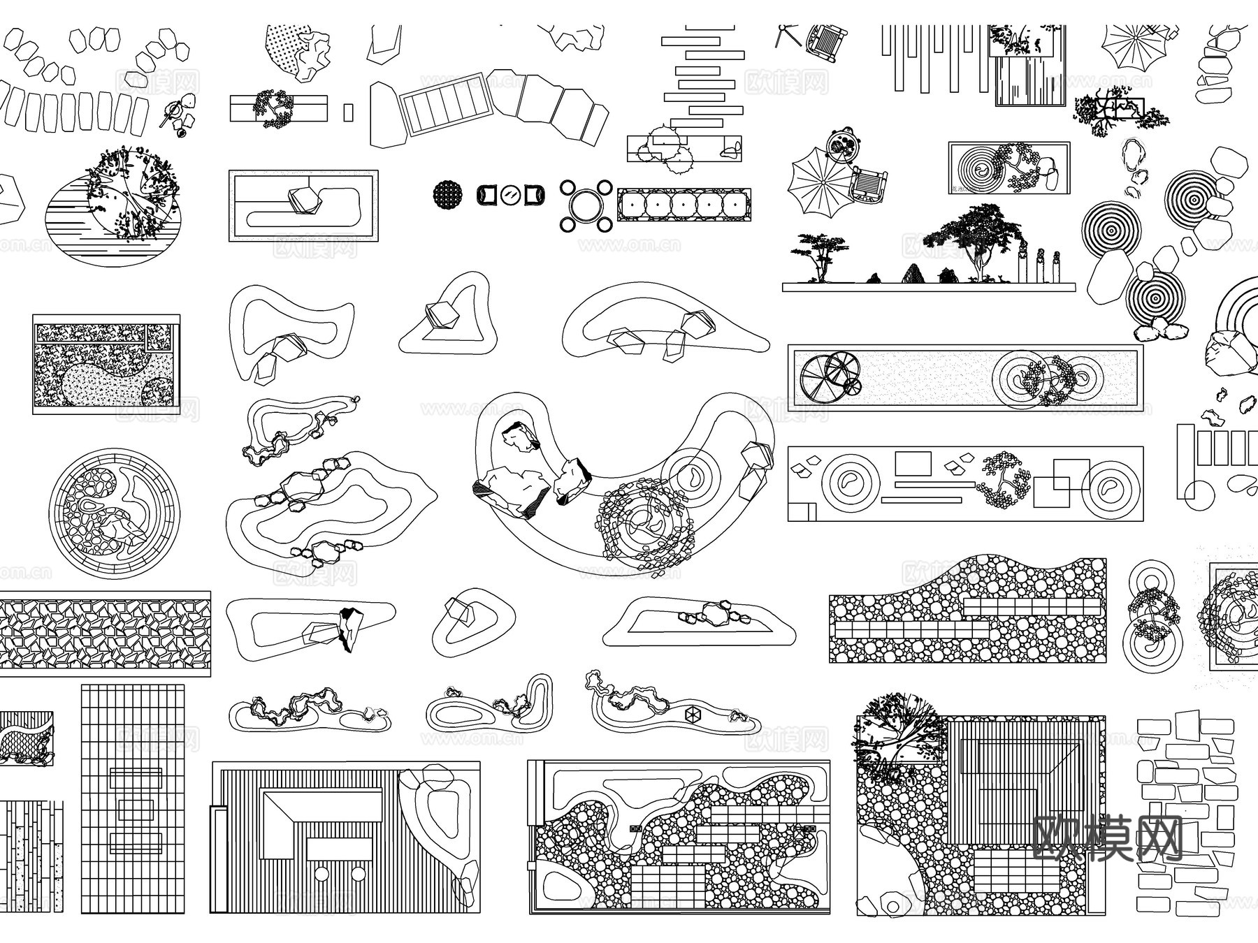 2025最新超全庭院花园景观造景CAD图库cad施工图