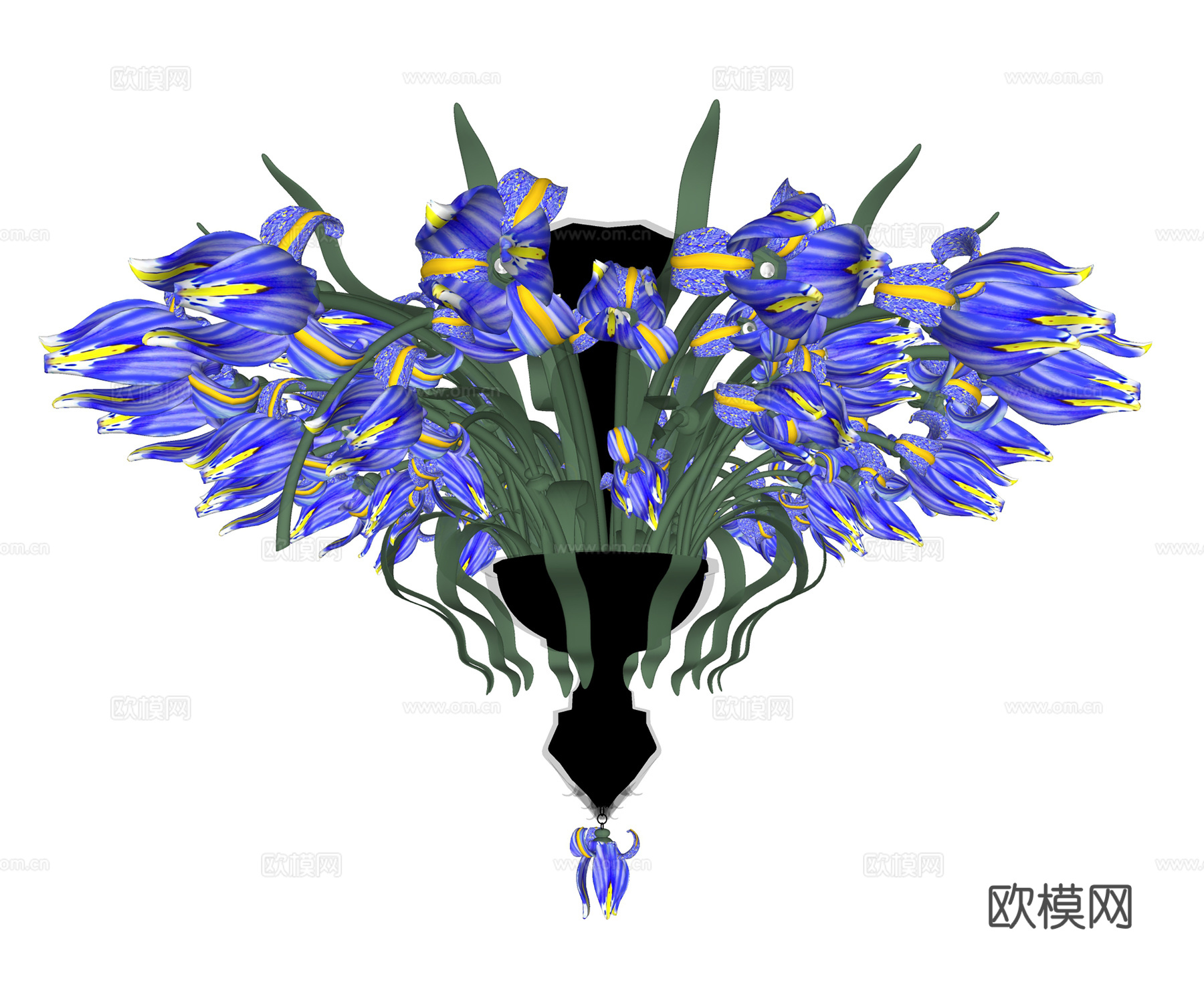 现代轻奢壁灯  床头壁灯 水晶壁灯su模型