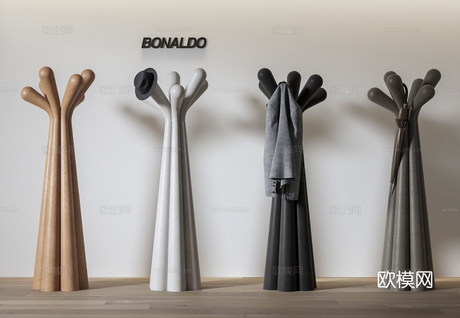 Bonaldo海葵衣帽架 挂衣架 衣帽架 落地衣架 入户挂衣3d模型