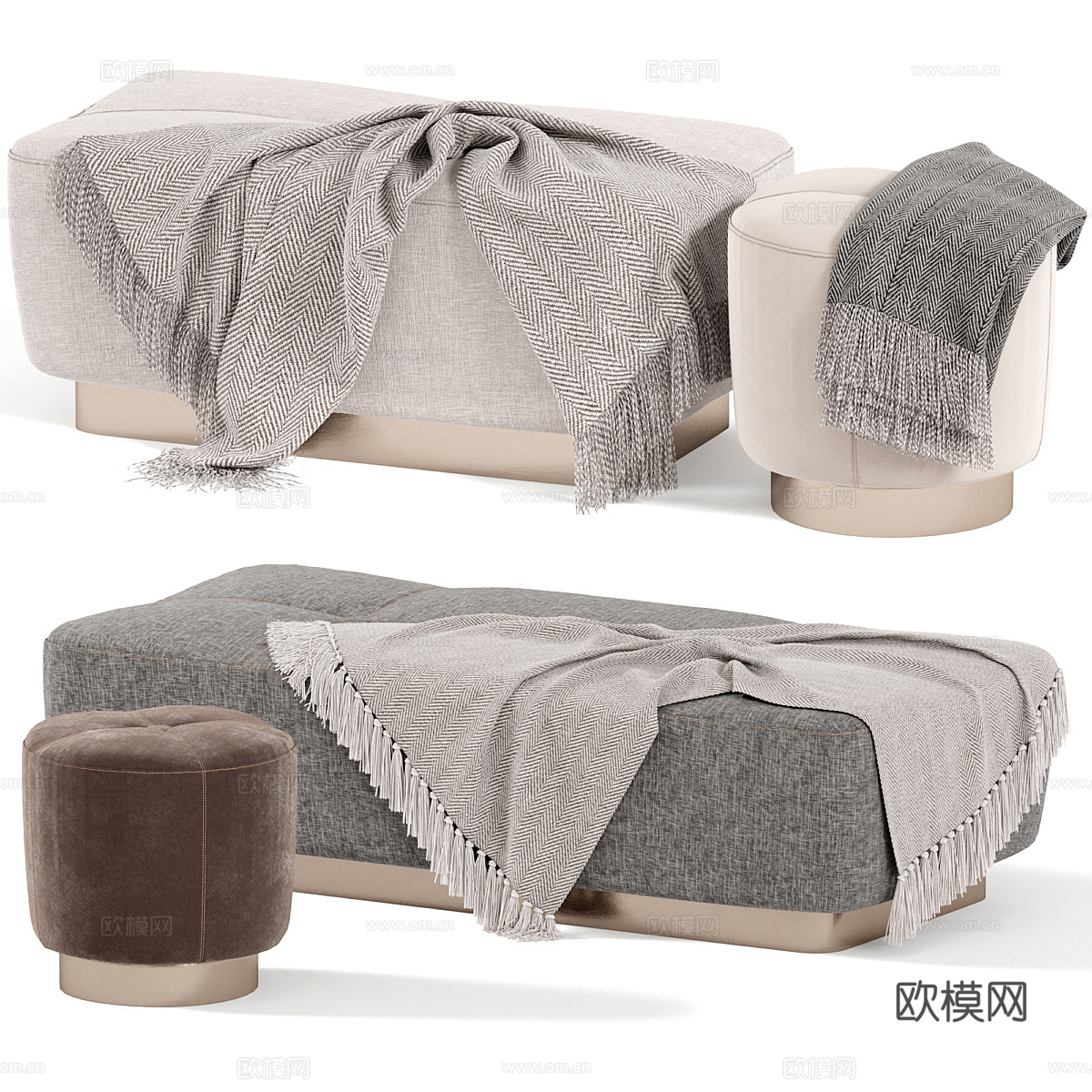 米诺蒂脚凳3d模型