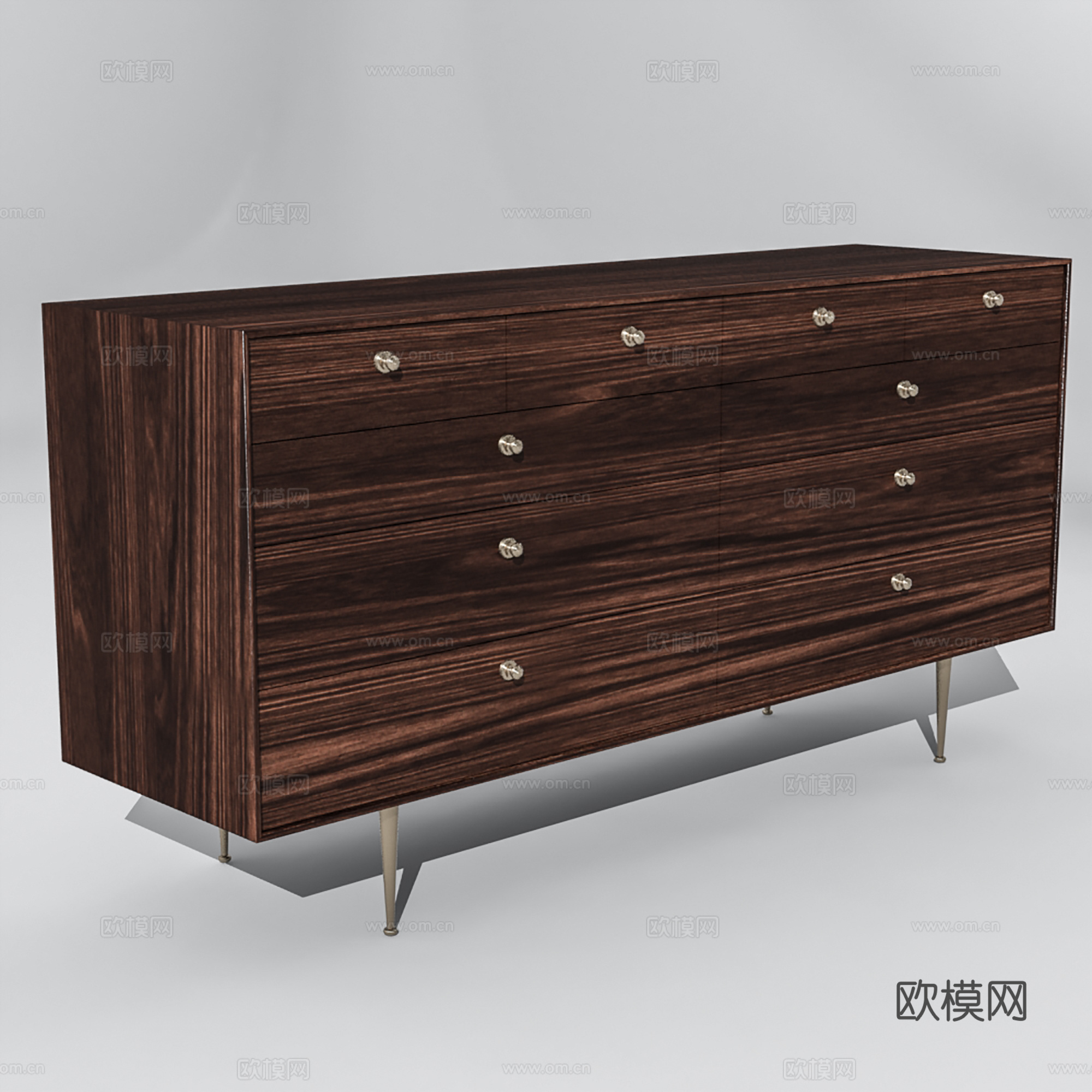 中古风边柜  电视柜  储物柜 装饰柜su模型