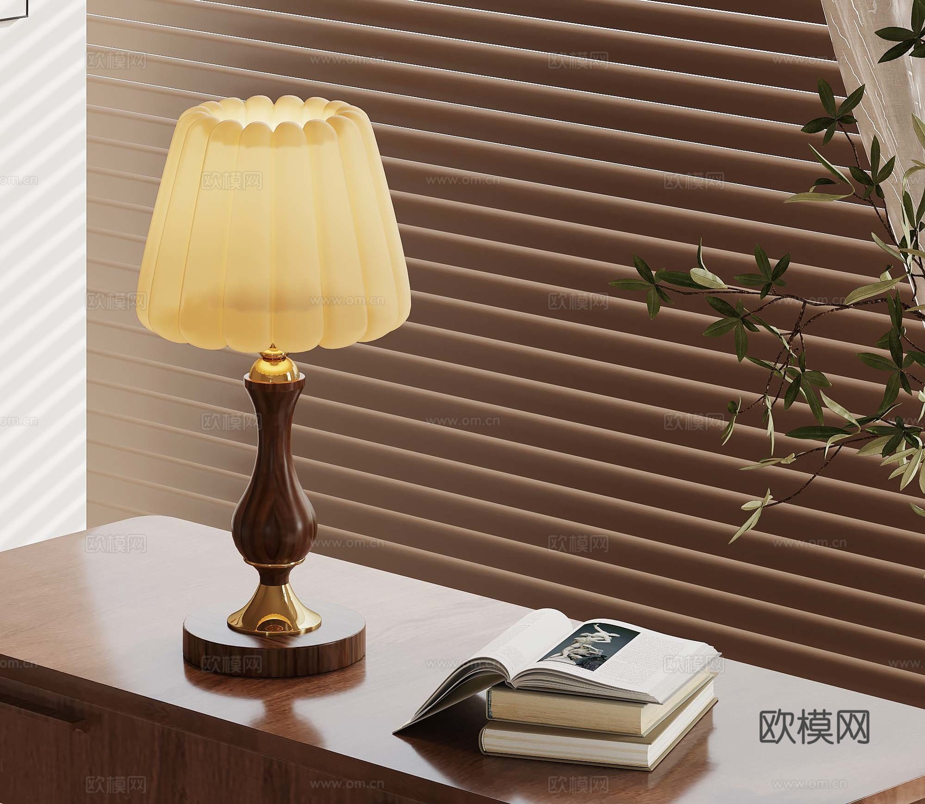 33法式中古风台灯3d模型