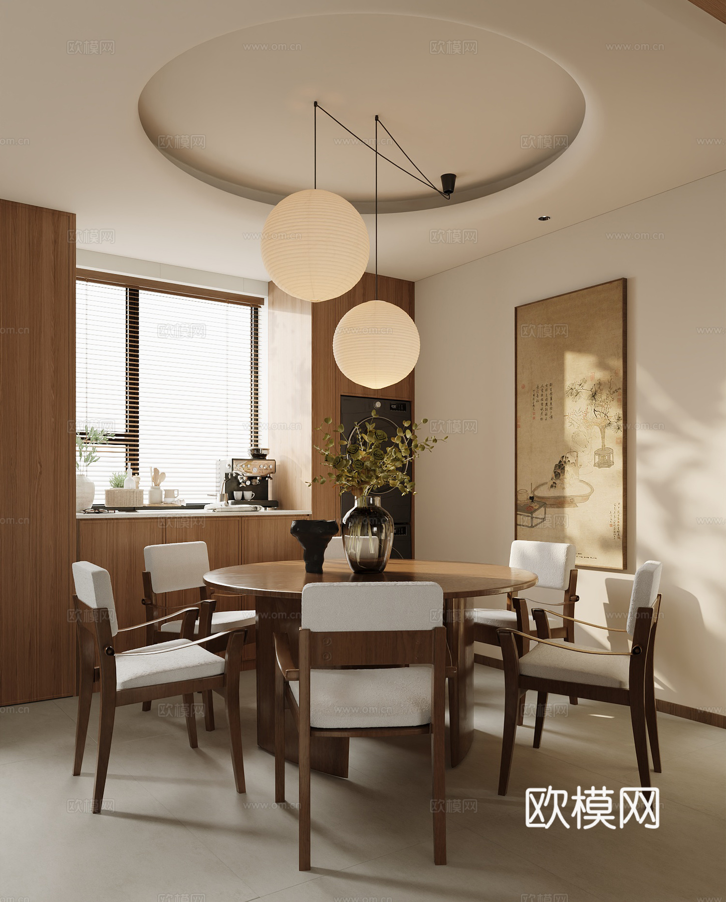 新中式餐厅 宋式餐厅3d模型