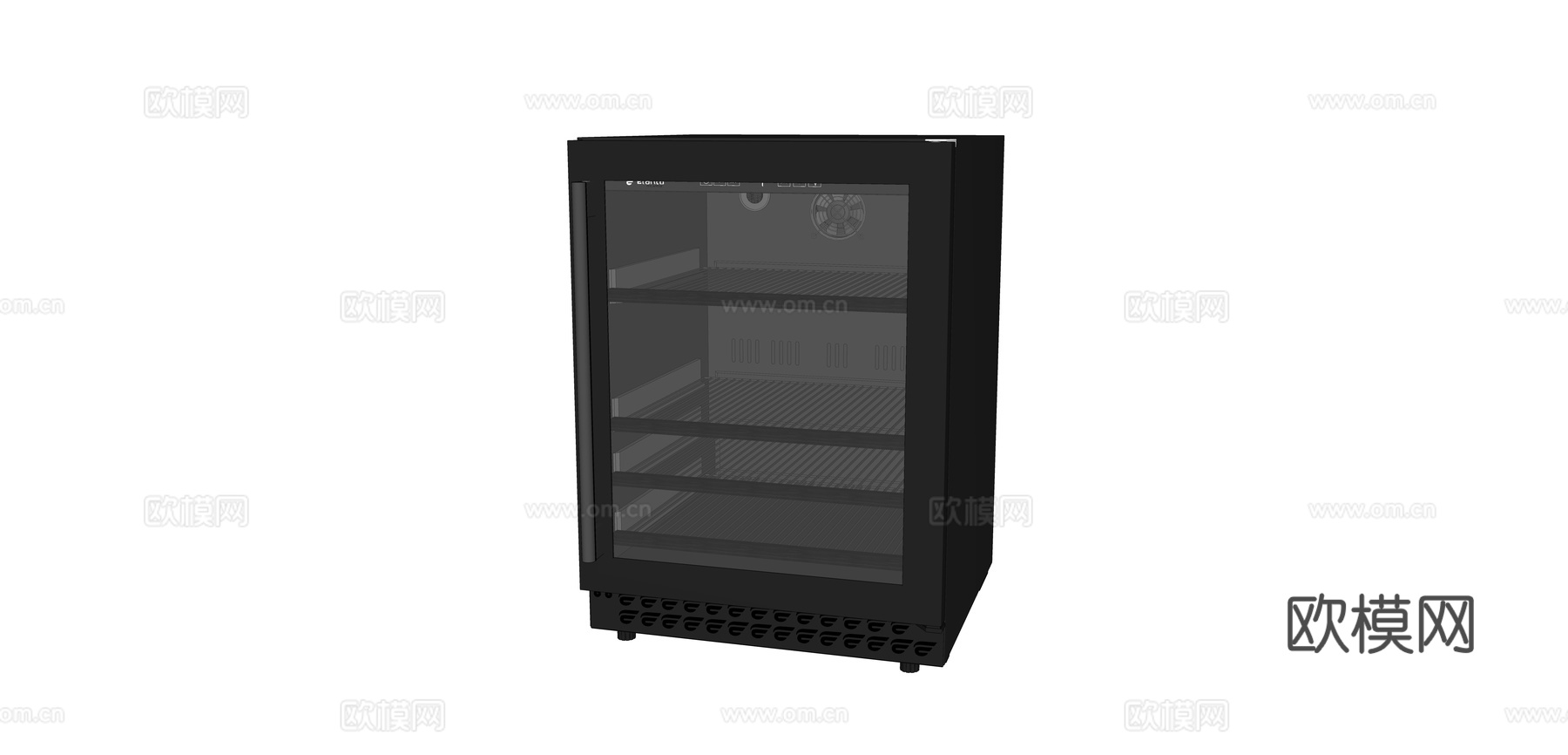 红酒柜恒温冷藏专业小型家用茶叶雪茄柜电子智能恒温冰吧冰箱su模型