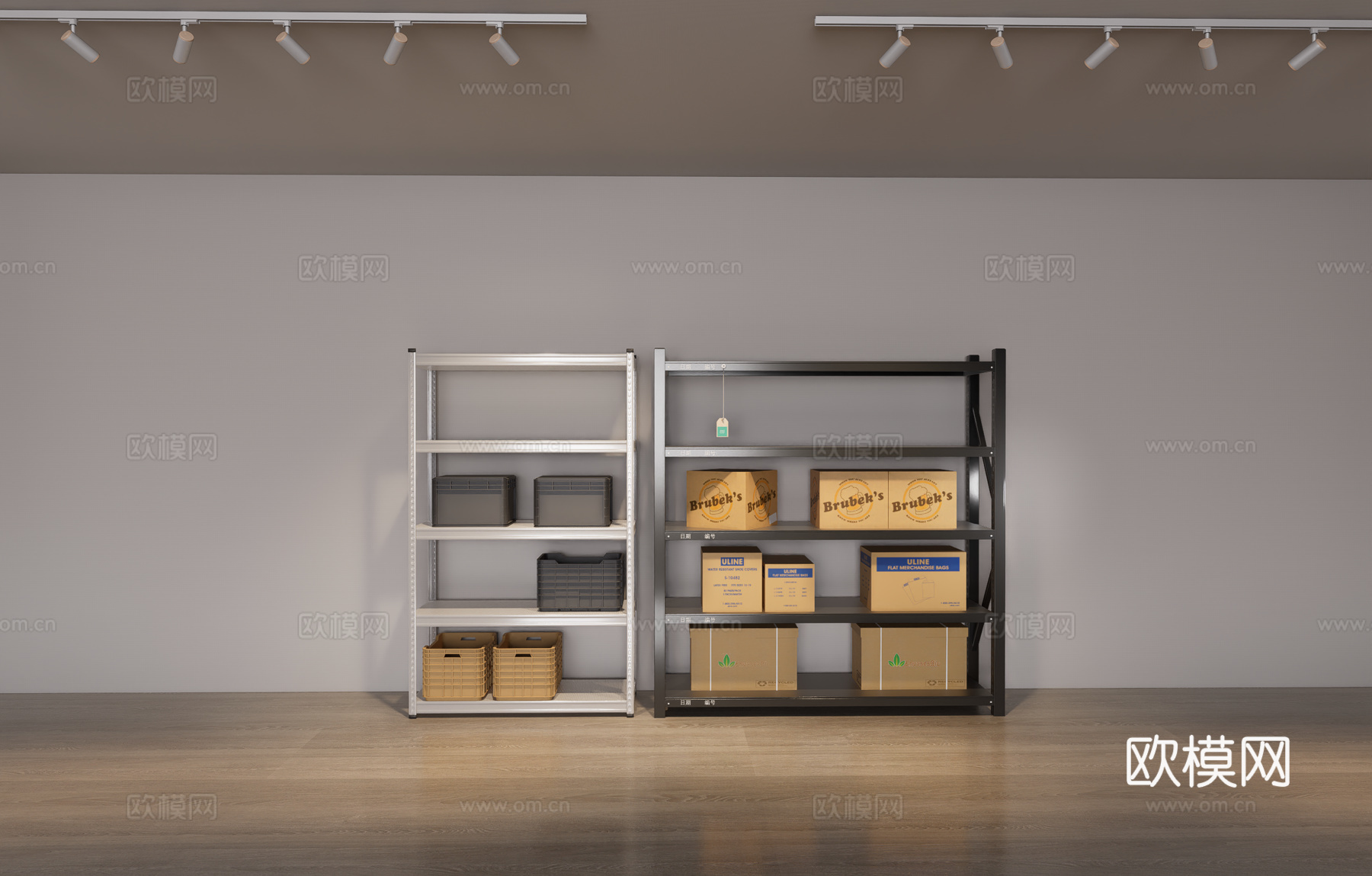 货架展示架su模型