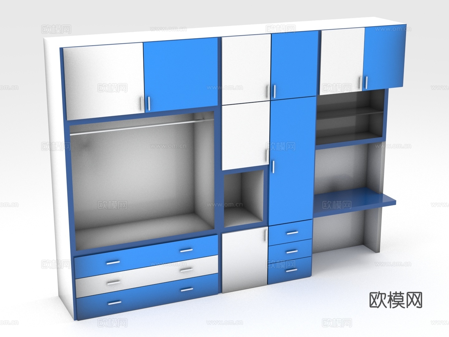储物柜 衣柜 抽屉柜 组合柜 柜子3d模型